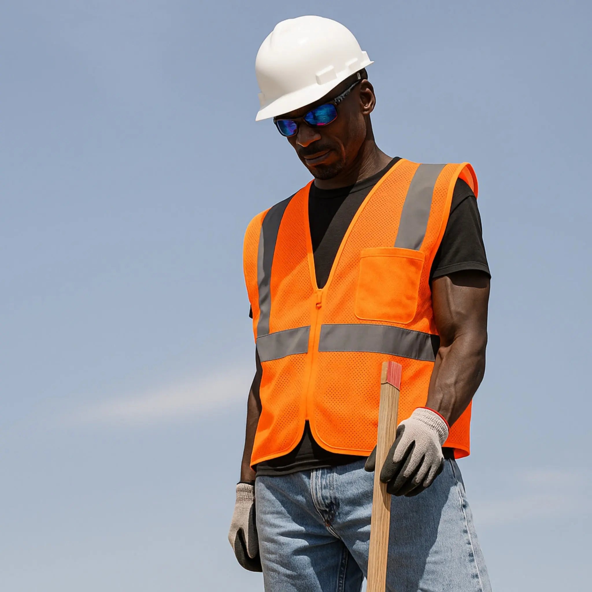 Radians SV2ZOM Economy Type R Class 2 Mesh Safety Vest with Zipper, Hi-Vis Orange, 1 Each