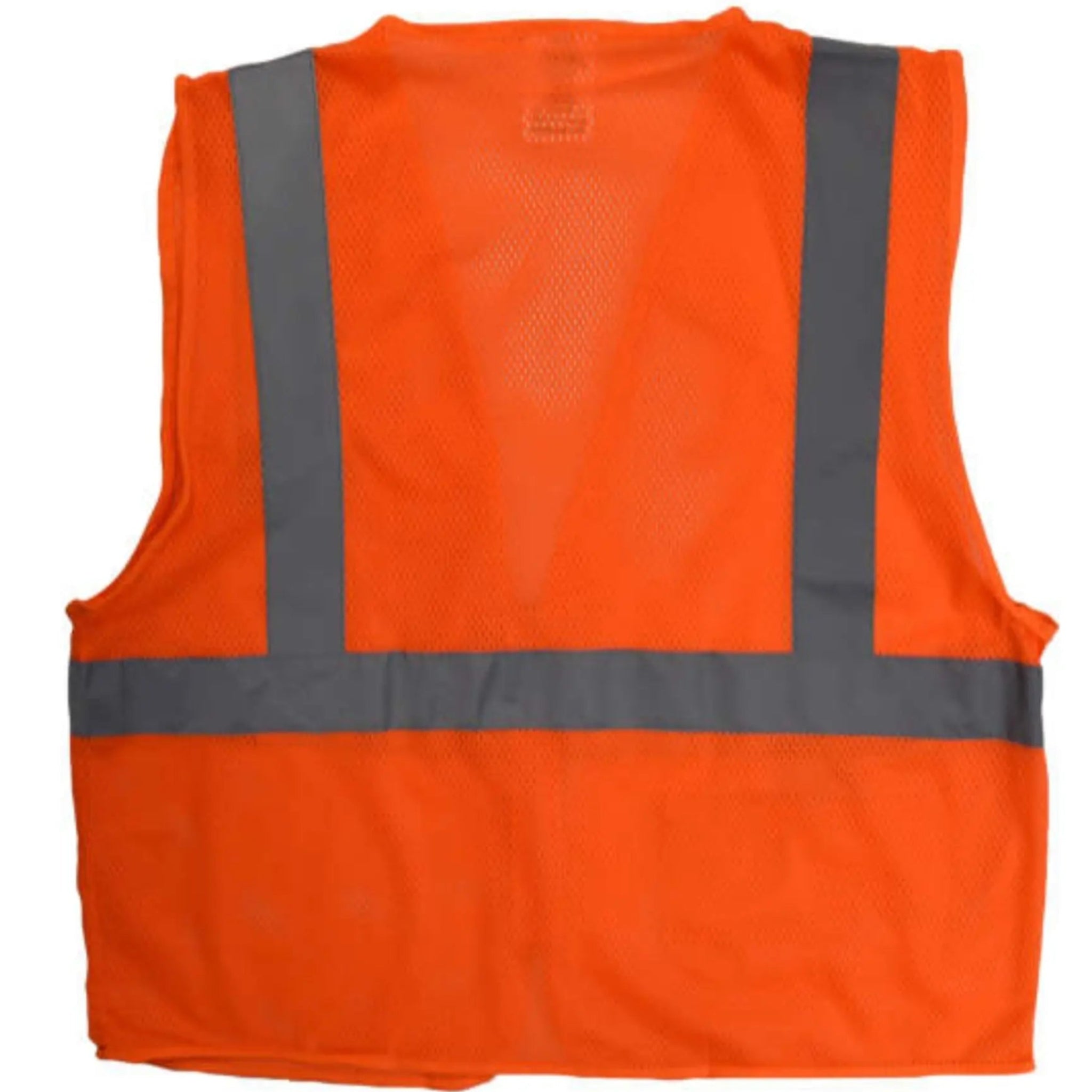 Radians SV2ZOM Economy Type R Class 2 Mesh Safety Vest with Zipper, Hi-Vis Orange, 1 Each, Flat View-Back