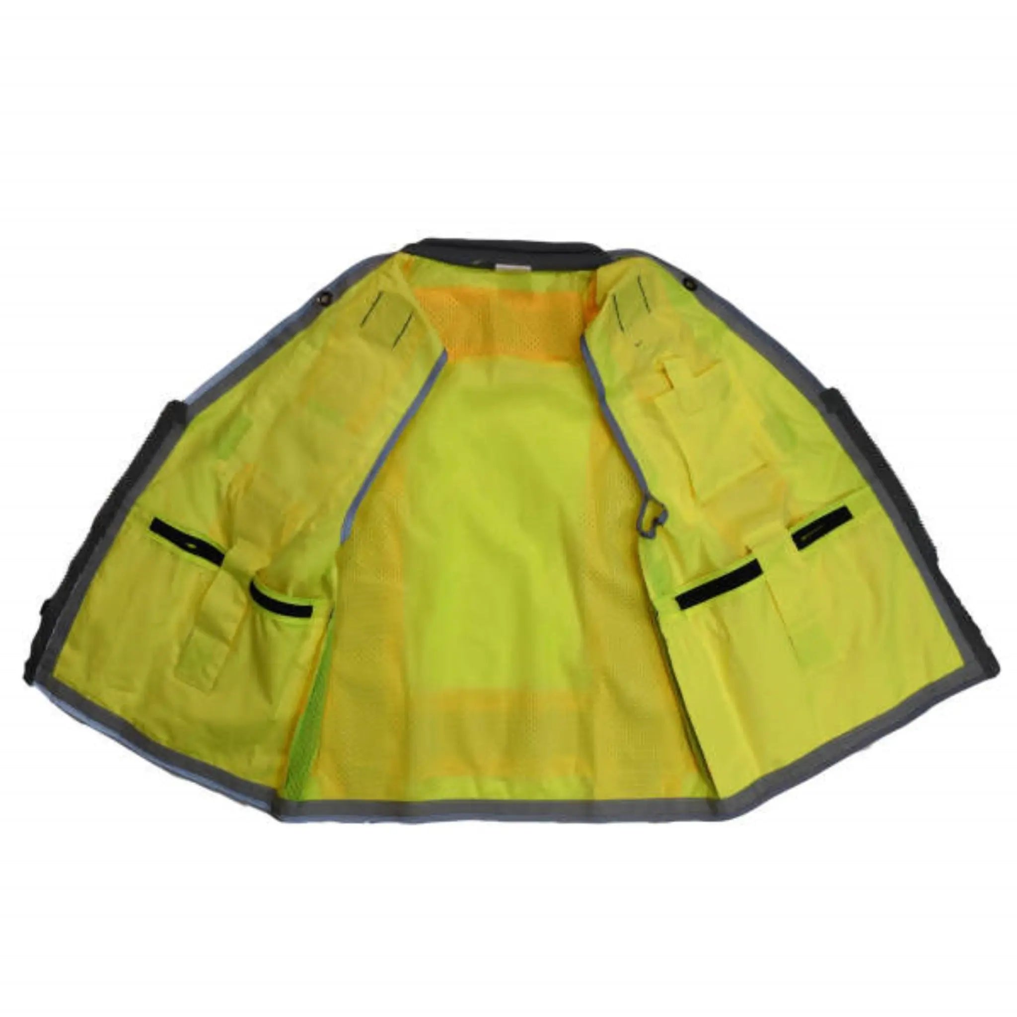 Radians SV55-2ZGD Class 2 Heavy Woven Two-Tone Engineer Vest, Hi-Vis Green, 1 Each