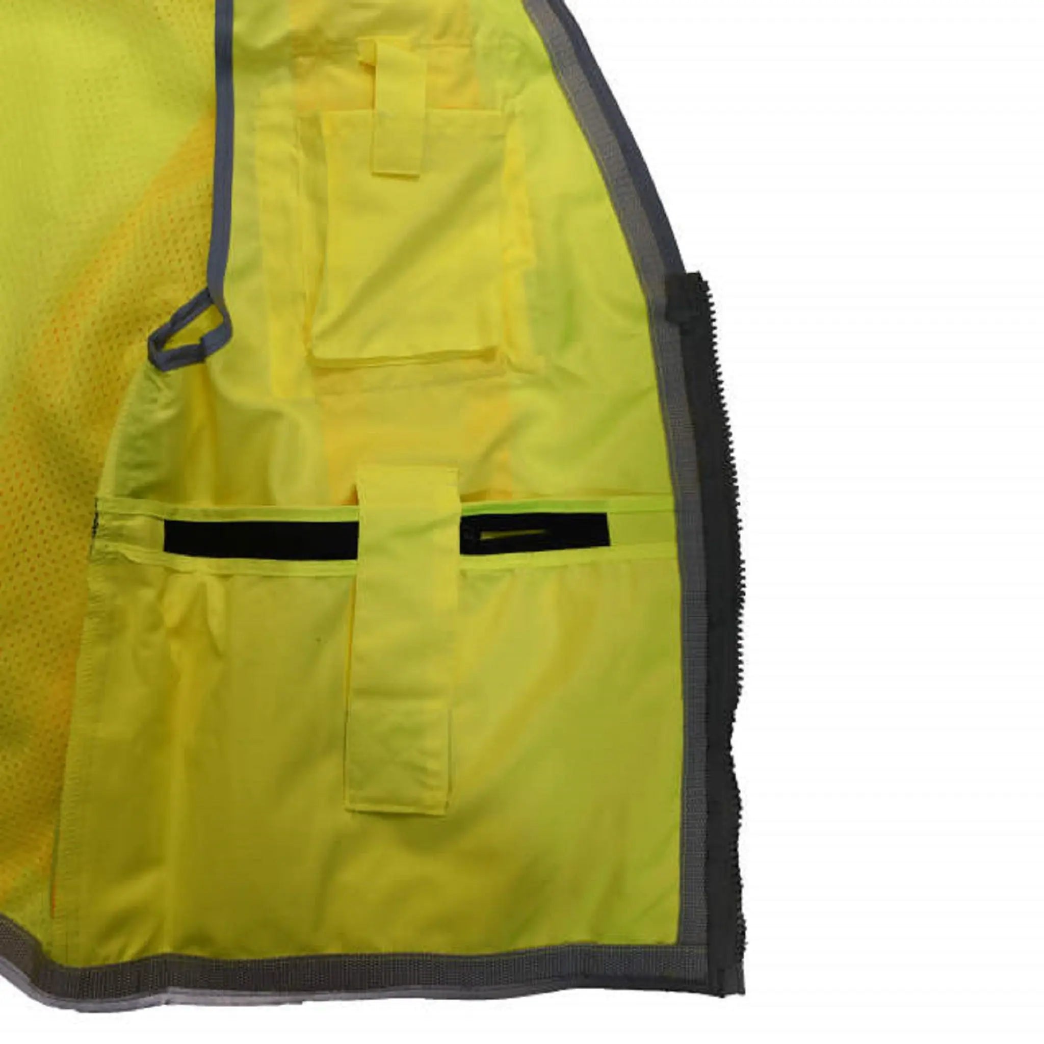 Radians SV55-2ZGD Class 2 Heavy Woven Two-Tone Engineer Vest, Hi-Vis Green, 1 Each