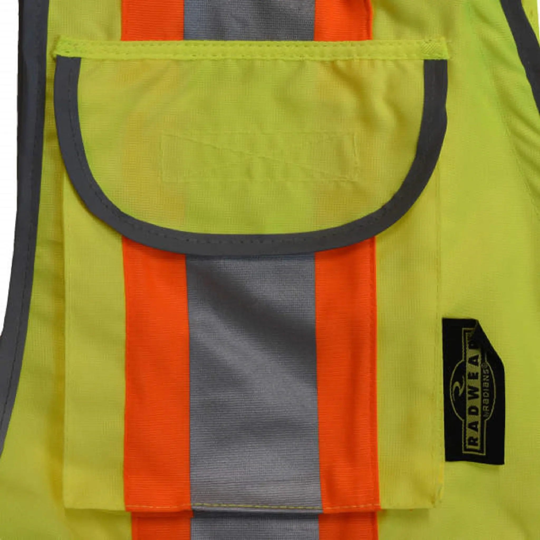 Radians SV55-2ZGD Class 2 Heavy Woven Two-Tone Engineer Vest, Hi-Vis Green, 1 Each