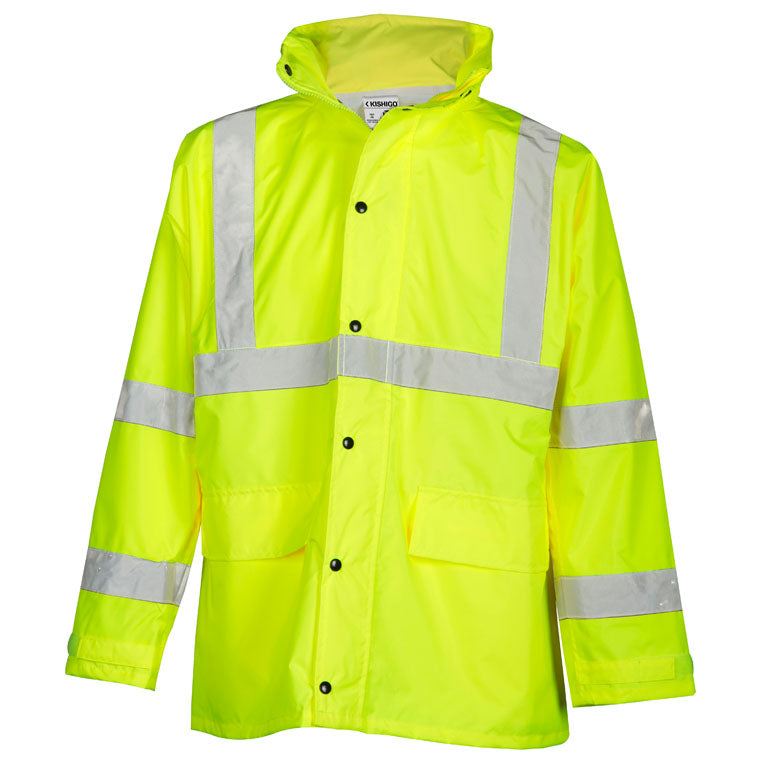 Kishigo RW110 Economy Rainwear Set, Lime, 1 Each