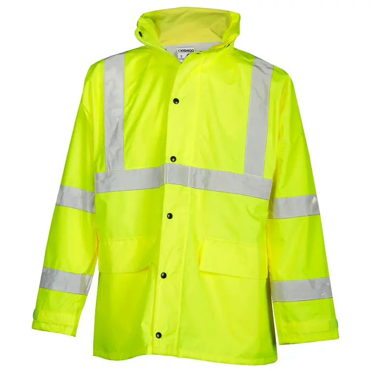 Kishigo RW110 Economy Rainwear Set, Lime, 1 Each