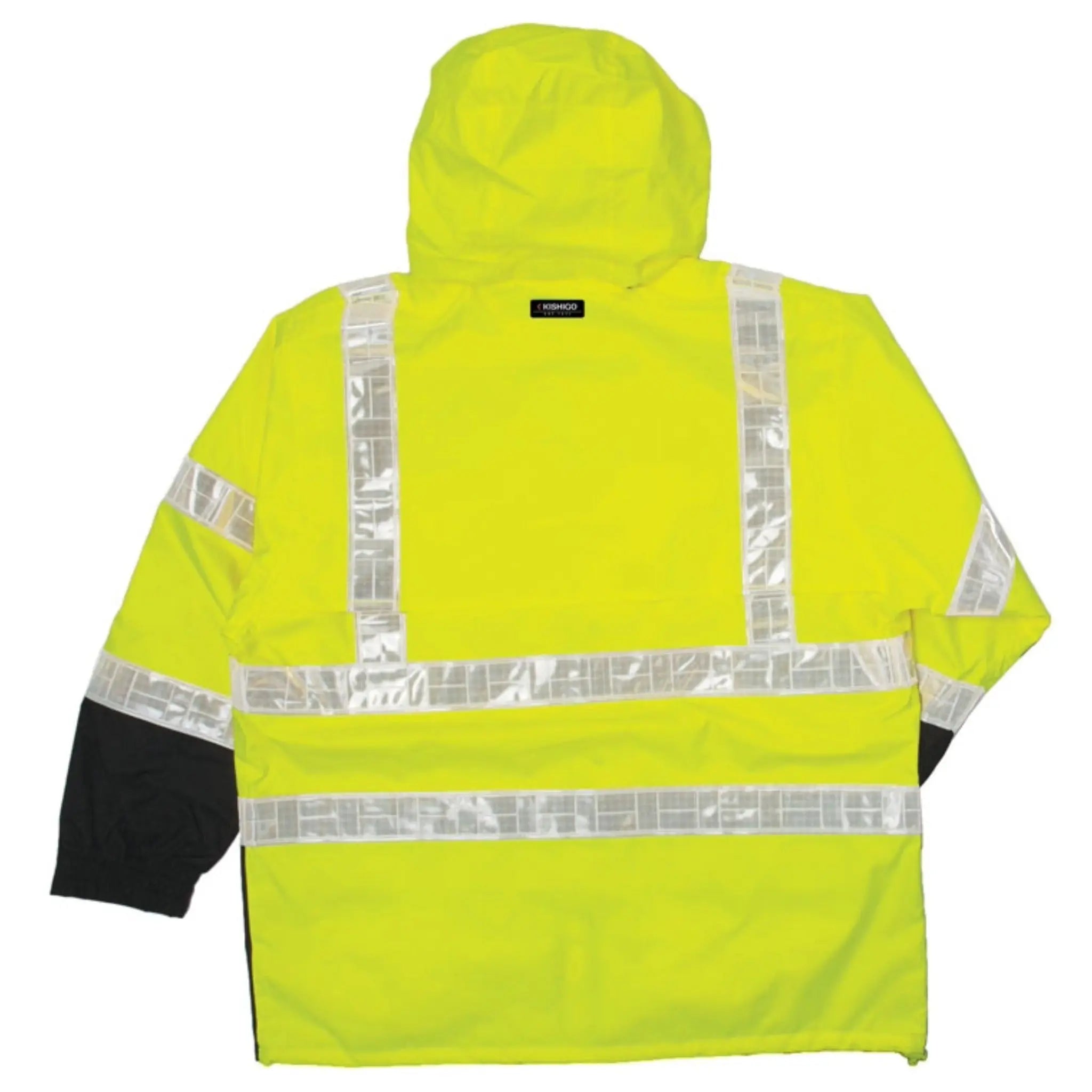 Kishigo RWJ100 Storm Stopper Pro Rainwear Jacket, Type R, Class 3, Lime, 1 Each