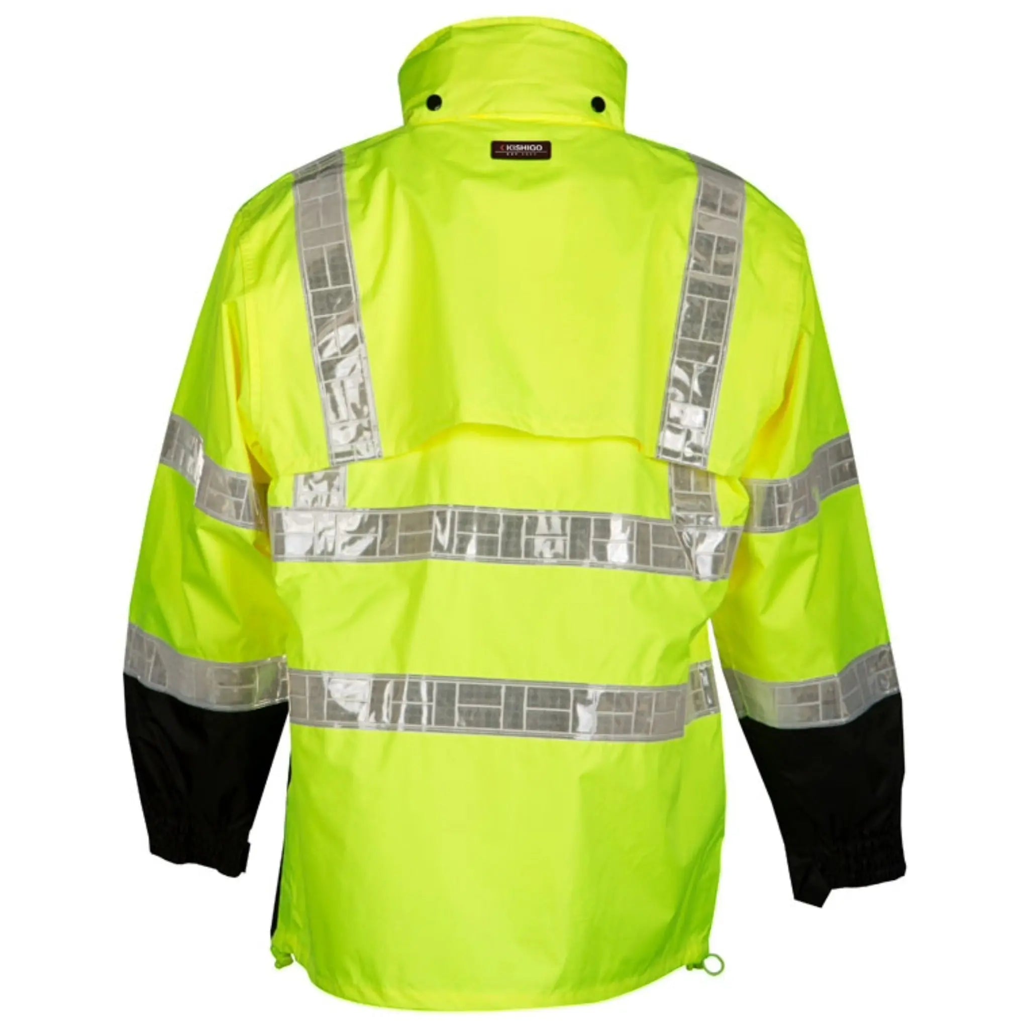 Kishigo RWJ100 Storm Stopper Pro Rainwear Jacket, Type R, Class 3, Lime, 1 Each