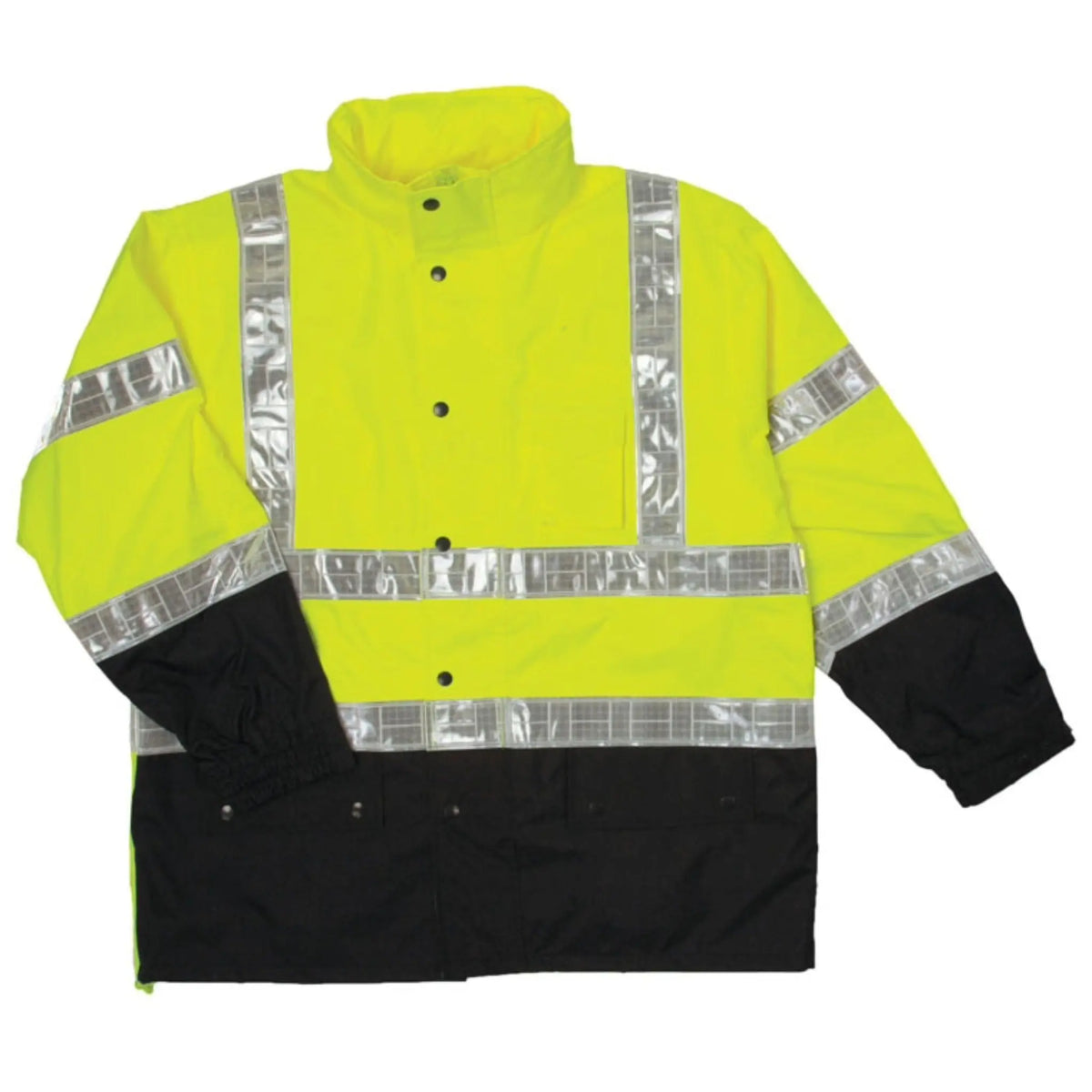 Kishigo RWJ100 Storm Stopper Pro Rainwear Jacket, Type R, Class 3, Lime, 1 Each