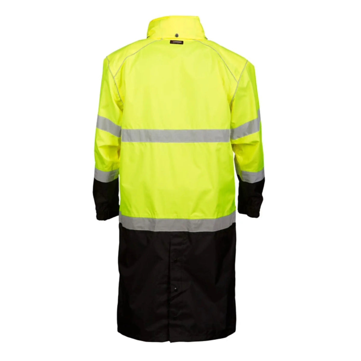 Kishigo RWJ108 Premium Brilliant Series Long Rain Coat, Type R, Class 3, Lime, 1 Each-Back