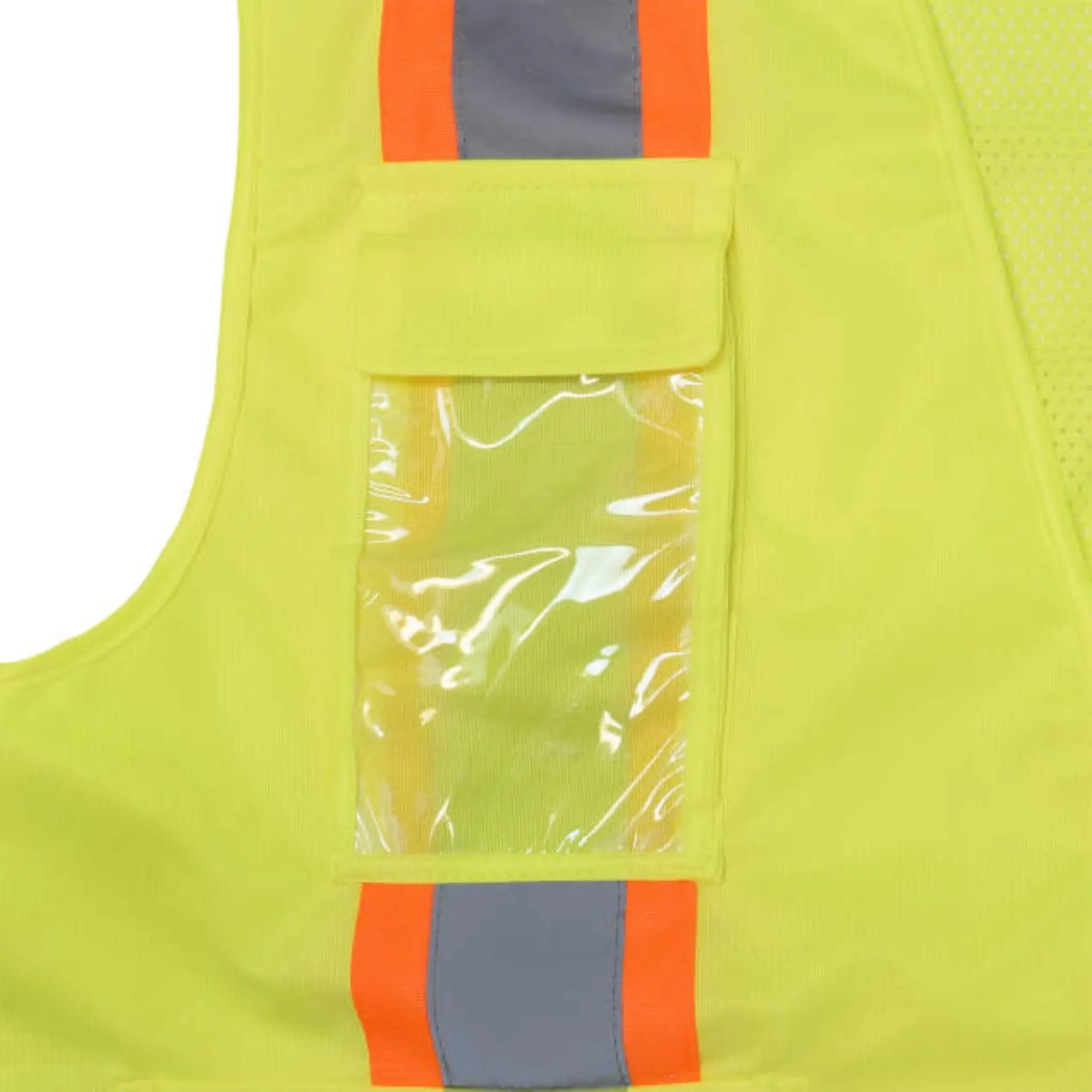 Radians SV6G Type R Class 2 Solid Front/Mesh Back Surveyor Safety Vest, Hi-Vis Green, 1 Each, Details_02