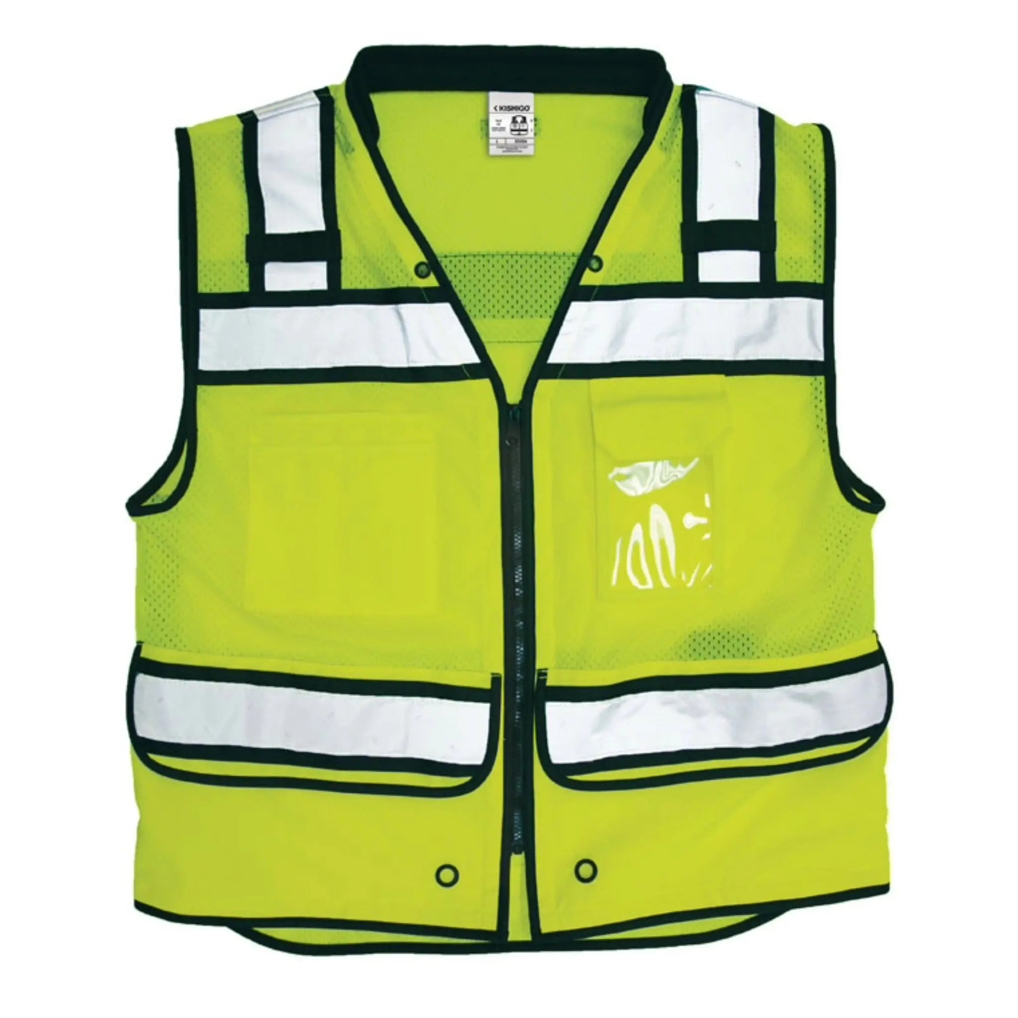 Kishigo S500 High Performance Surveyors Vest, Type R, Class 2, Lime, 1 Each