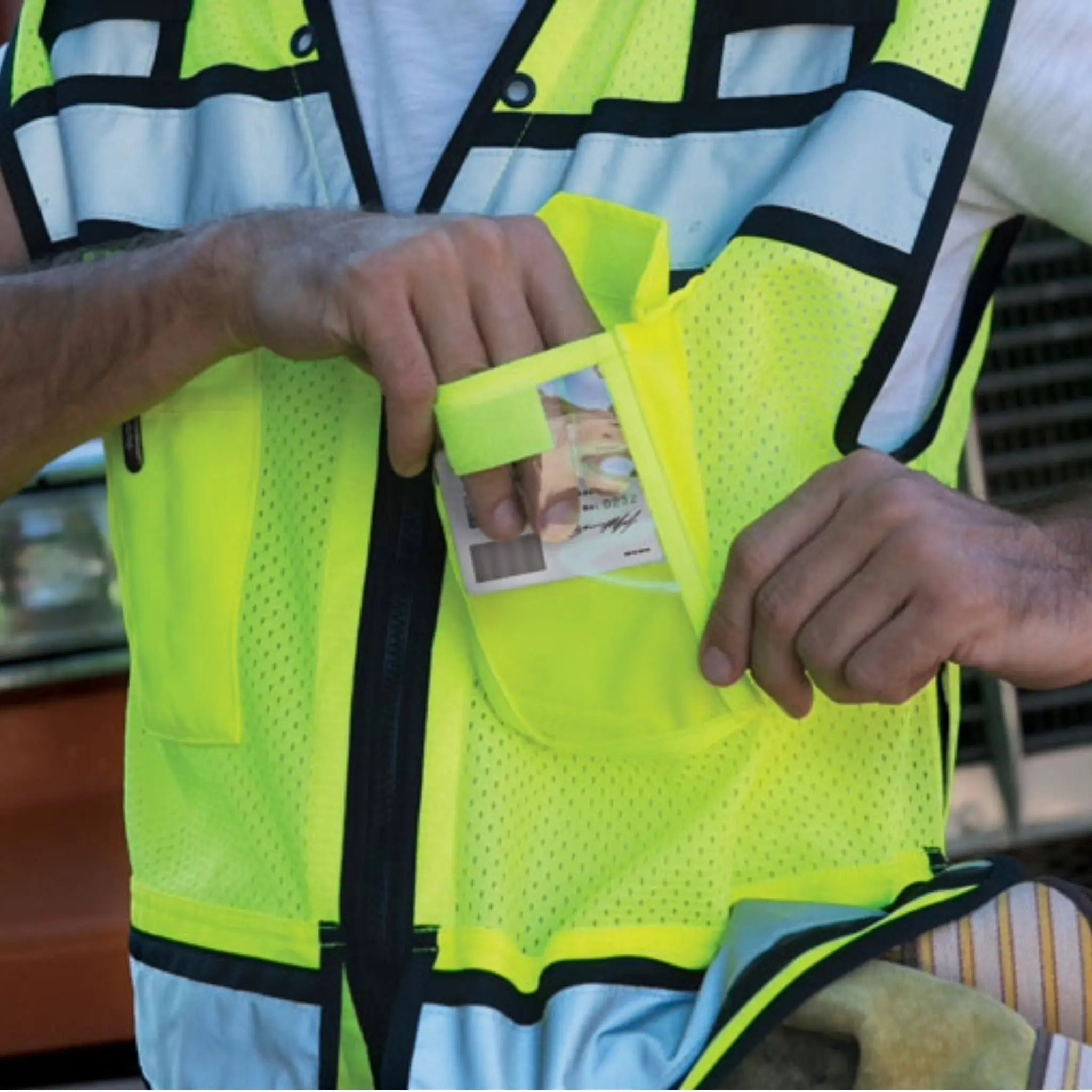 Kishigo S500 High Performance Surveyors Vest, Type R, Class 2, Lime, 1 Each