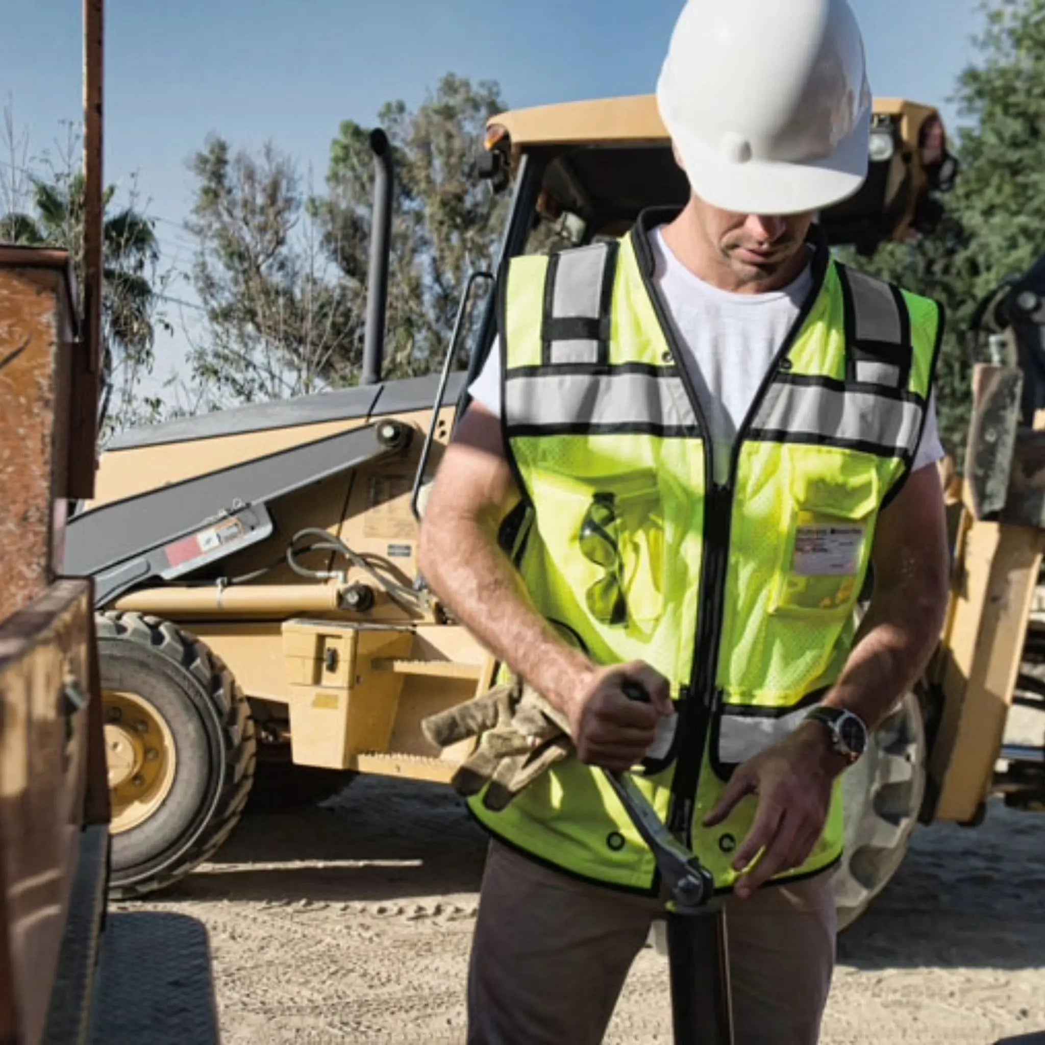 Kishigo S500 High Performance Surveyors Vest, Type R, Class 2, Lime, 1 Each