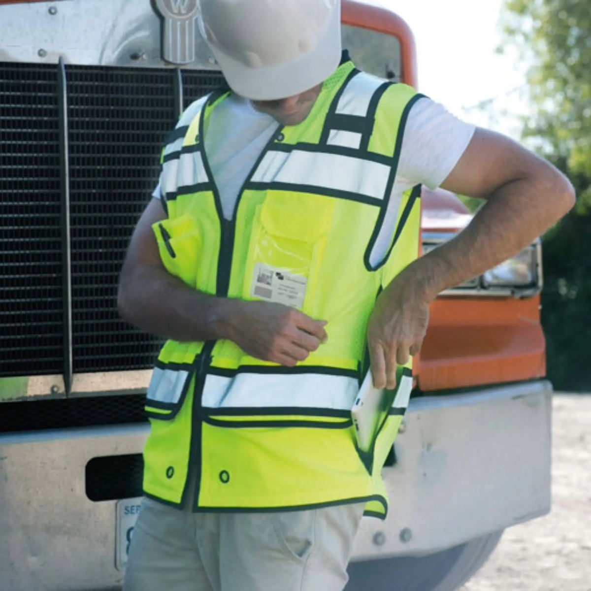 Kishigo S500 High Performance Surveyors Vest, Type R, Class 2, Lime, 1 Each