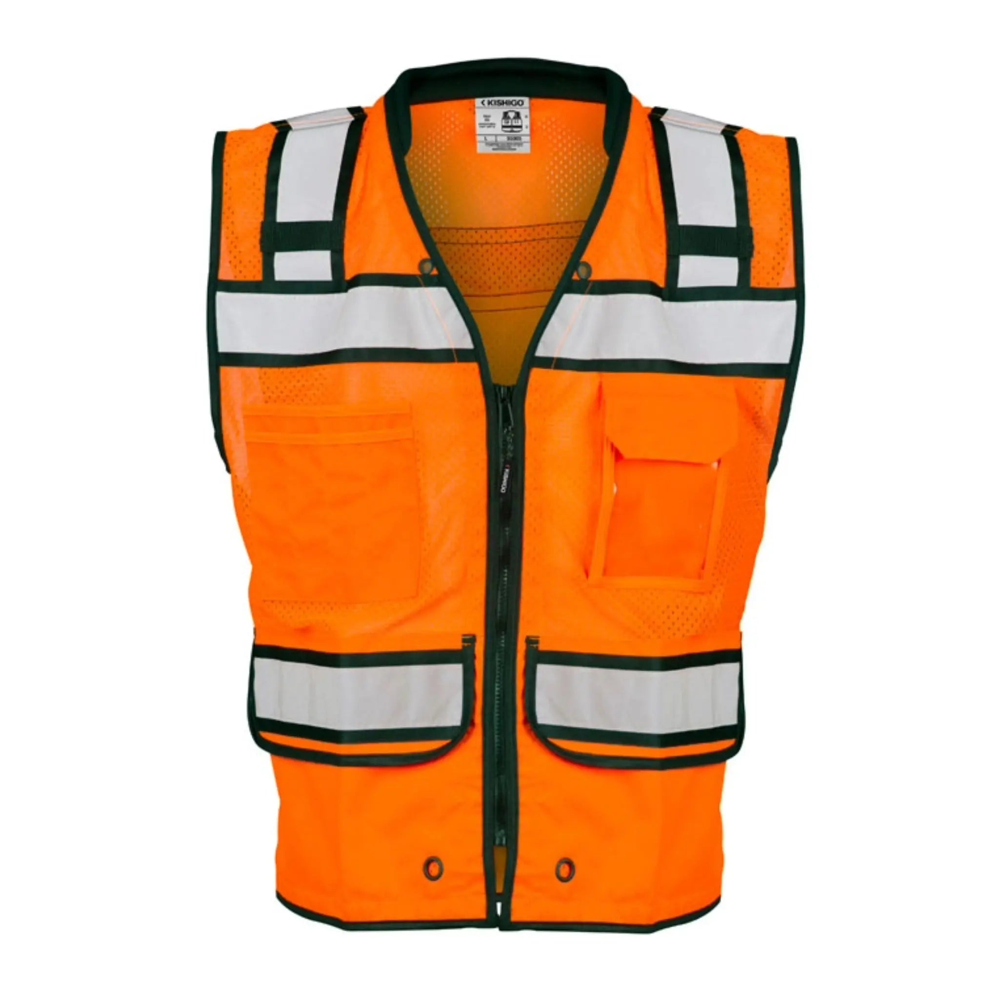 Kishigo S500 High Performance Surveyors Vest, Type R, Class 2, Lime, 1 Each