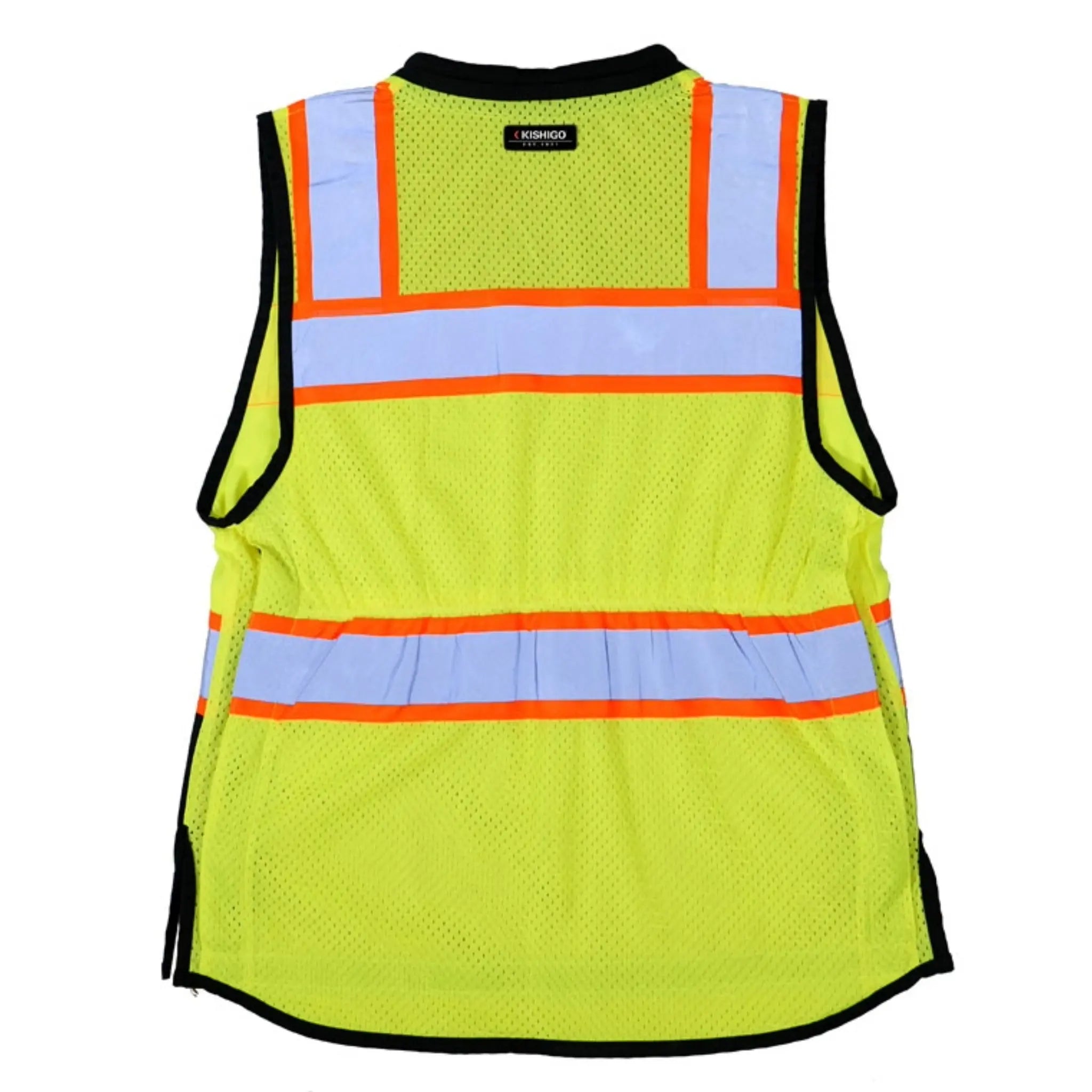 Kishigo S5021 Premium Black Series Women's Heavy Duty Surveyors Vest, Type R, Class 2, Lime, 1 Each