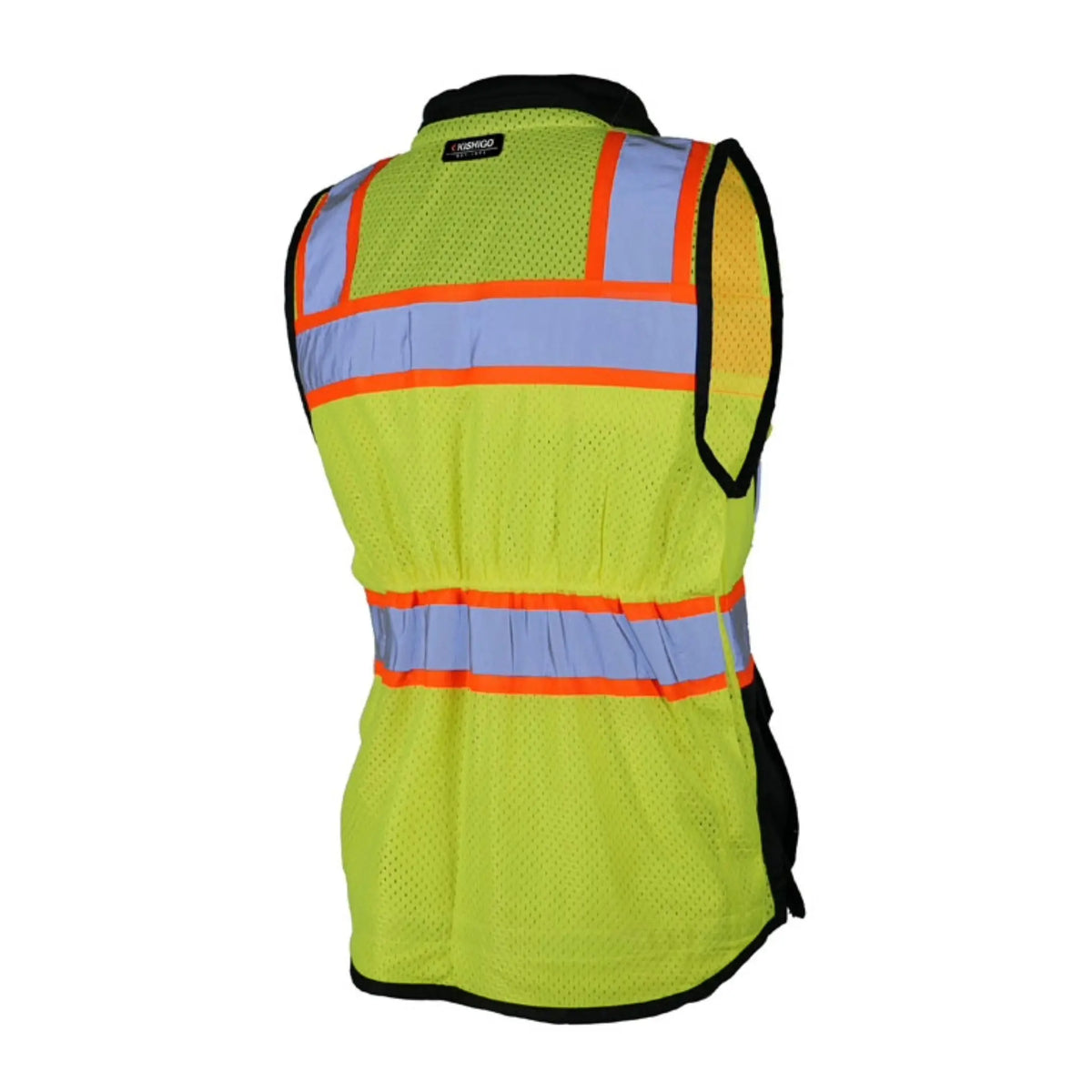 Kishigo S5021 Premium Black Series Women's Heavy Duty Surveyors Vest, Type R, Class 2, Lime, 1 Each