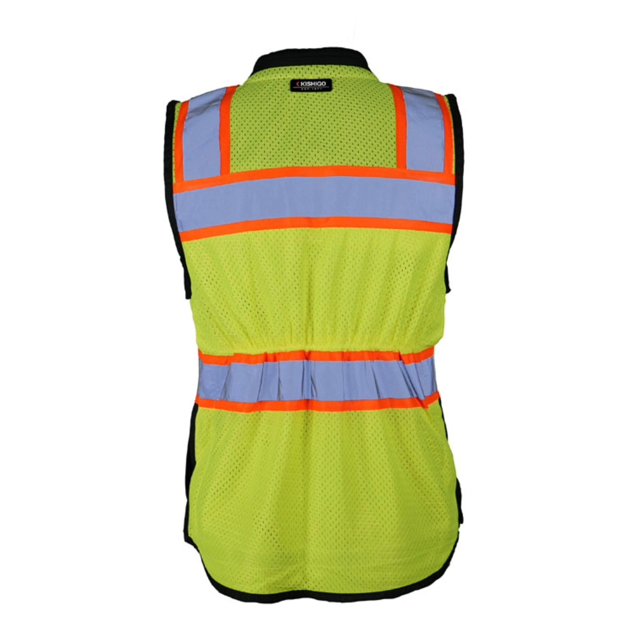 Kishigo S5021 Premium Black Series Women's Heavy Duty Surveyors Vest, Type R, Class 2, Lime, 1 Each