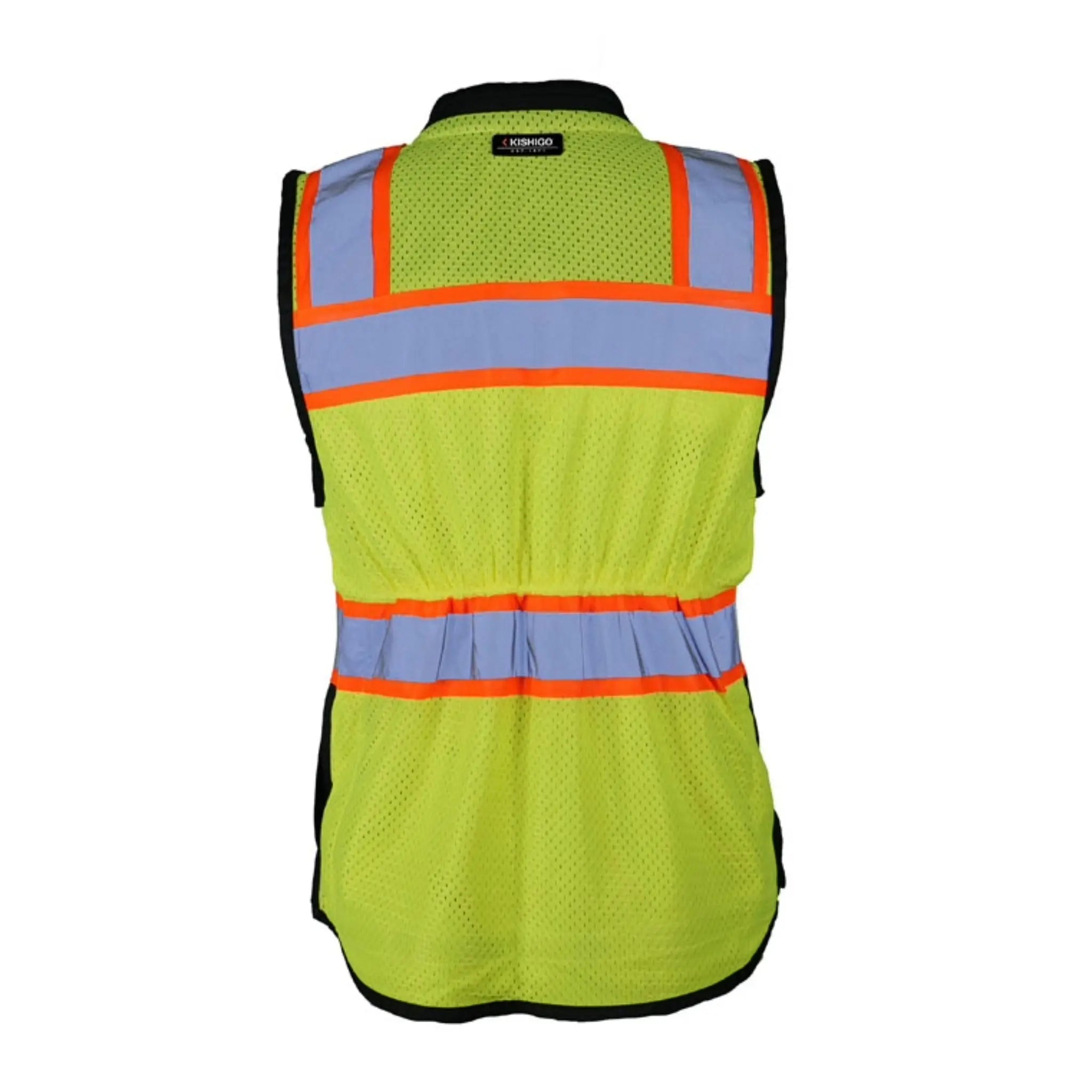 Kishigo S5021 Premium Black Series Women's Heavy Duty Surveyors Vest, Type R, Class 2, Lime, 1 Each