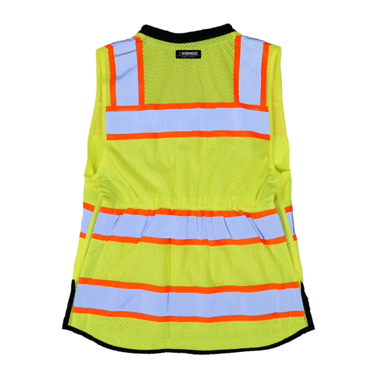 Kishigo S5021 Premium Black Series Women's Heavy Duty Surveyors Vest, Type R, Class 2, Lime, 1 Each
