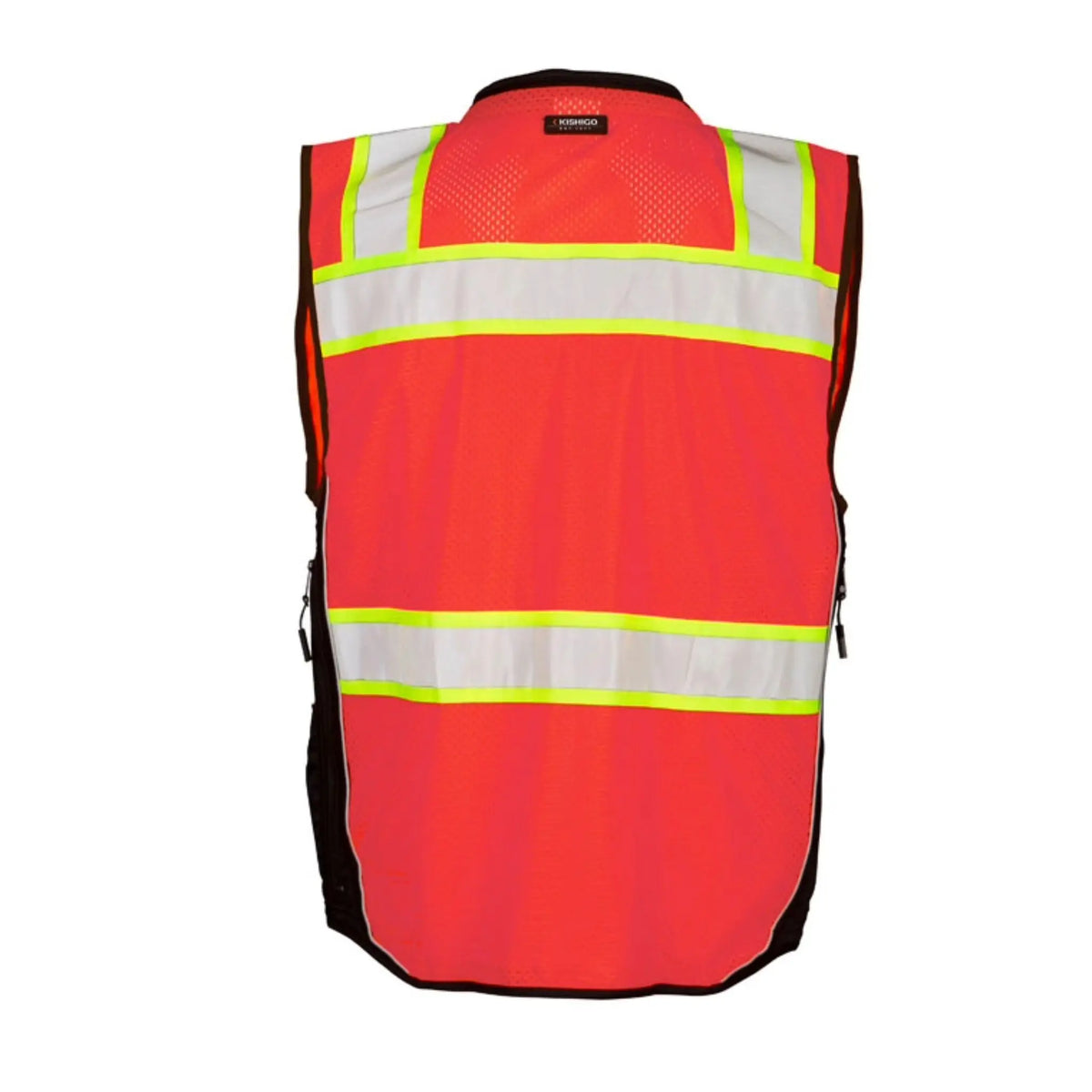 Kishigo S5702 Premium Black Series Surveyors Vest, Type R, Class 2, Fluorescent Red, 1 Each