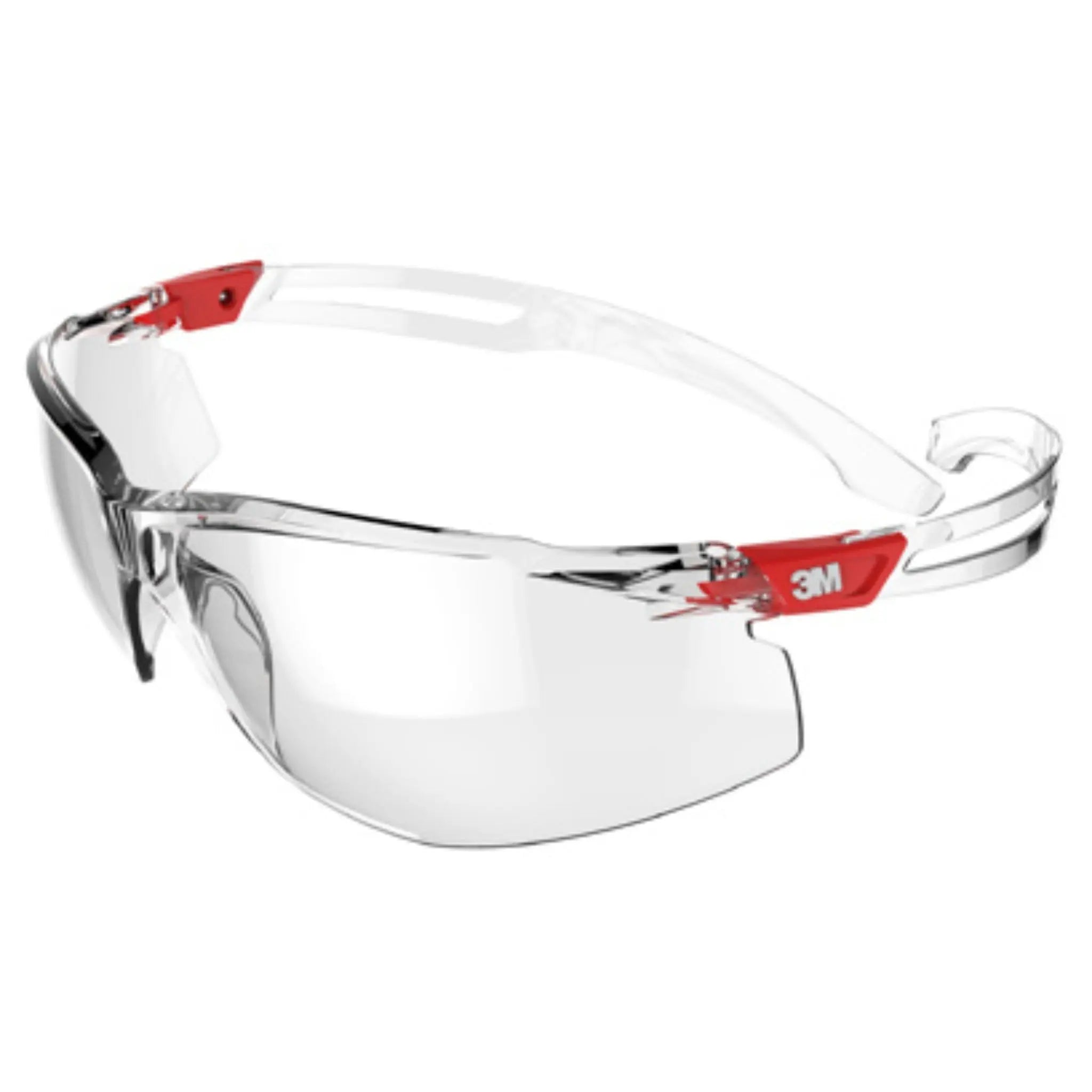 3M SecureFit 500 Series SF501SGAF-RED, Red/Clear, Scotchgard Anti-Fog Coating, Clear AF-AS Lens, 20 ea/Case
