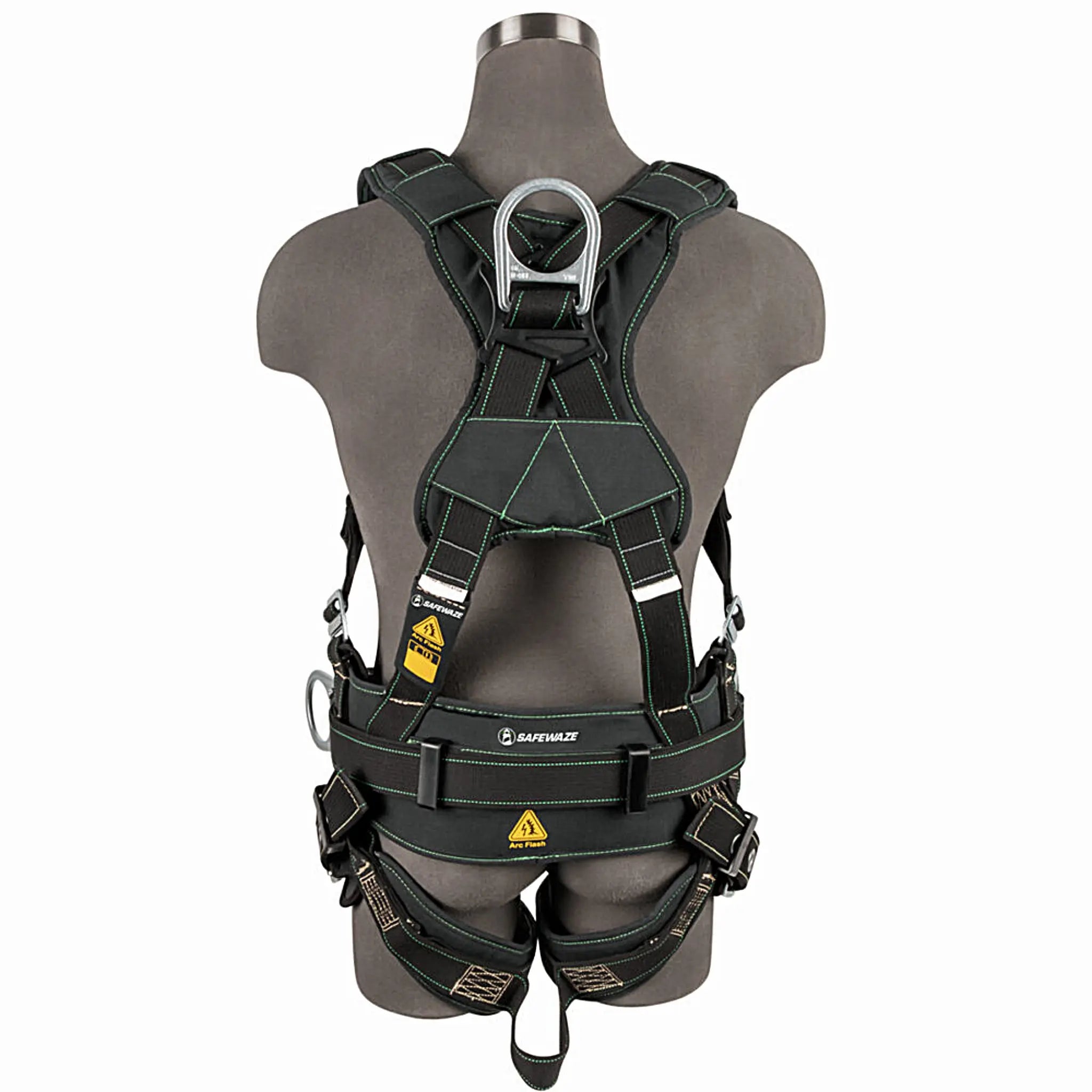 Safewaze 020-134 Series Arc Flash Construction Harness, 3D, MB Chest, TB Legs, back view