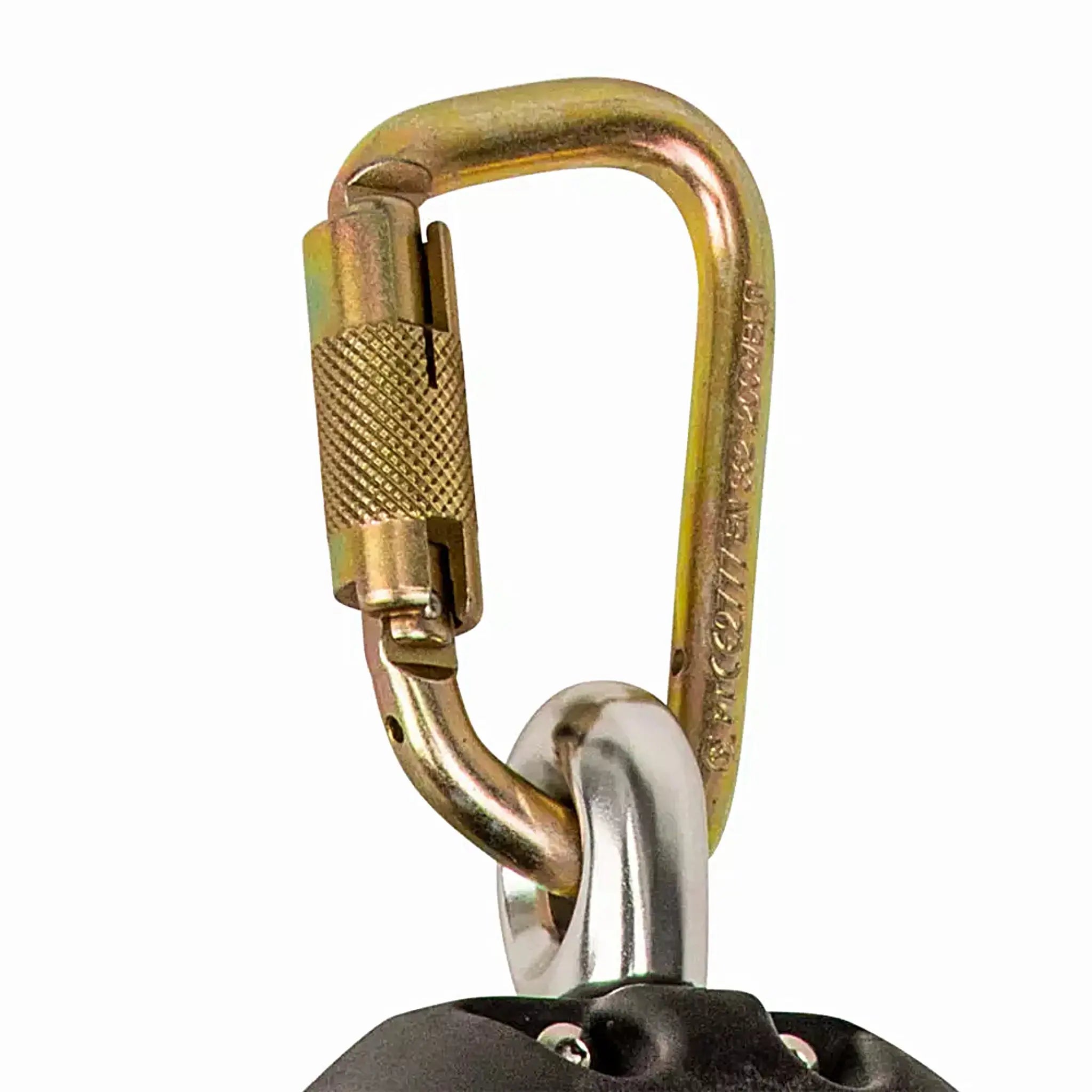SafeWaze FS-FSP90 Series Northstar Classic LE Cable SRL - ANSI Z359.14-21, zinc plated steel carabiner