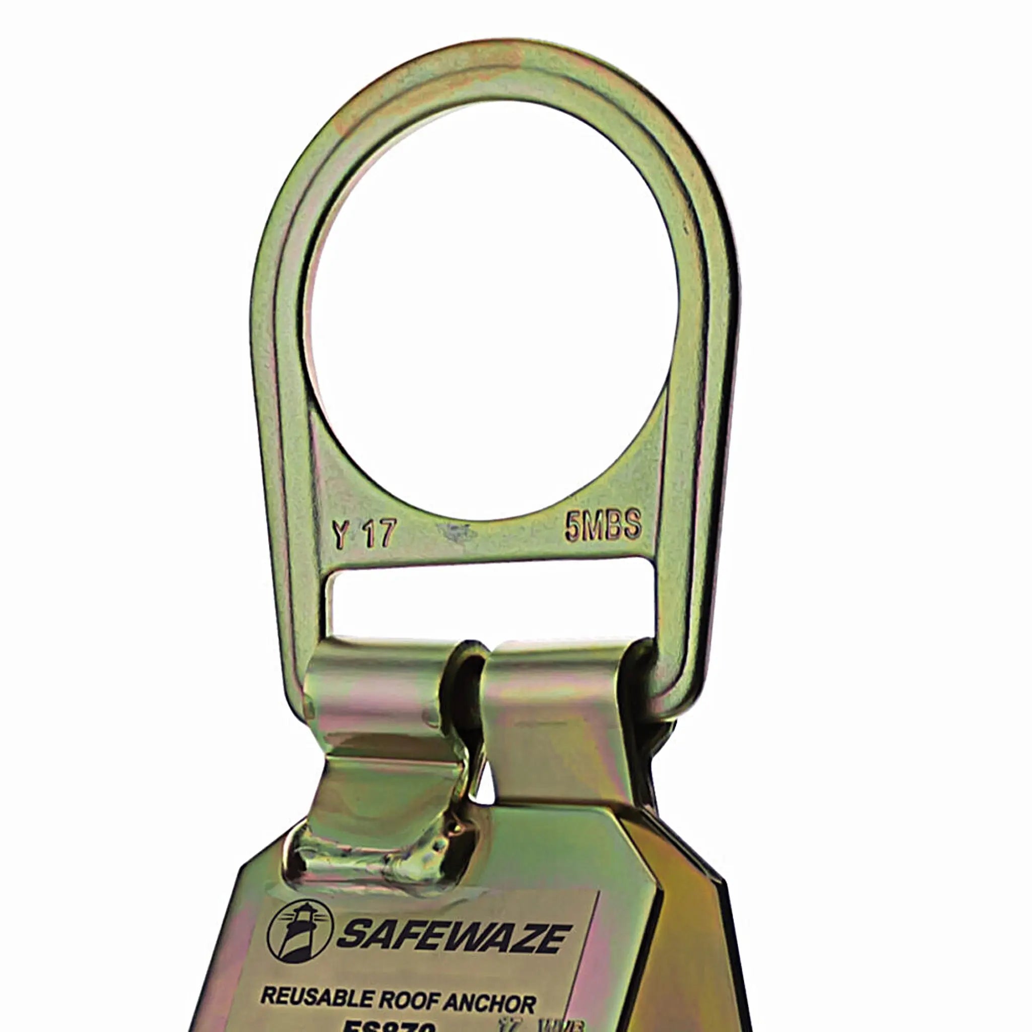 Safewaze FS870N Reusable Roof Anchor, 20pc Nails, D-Ring connection