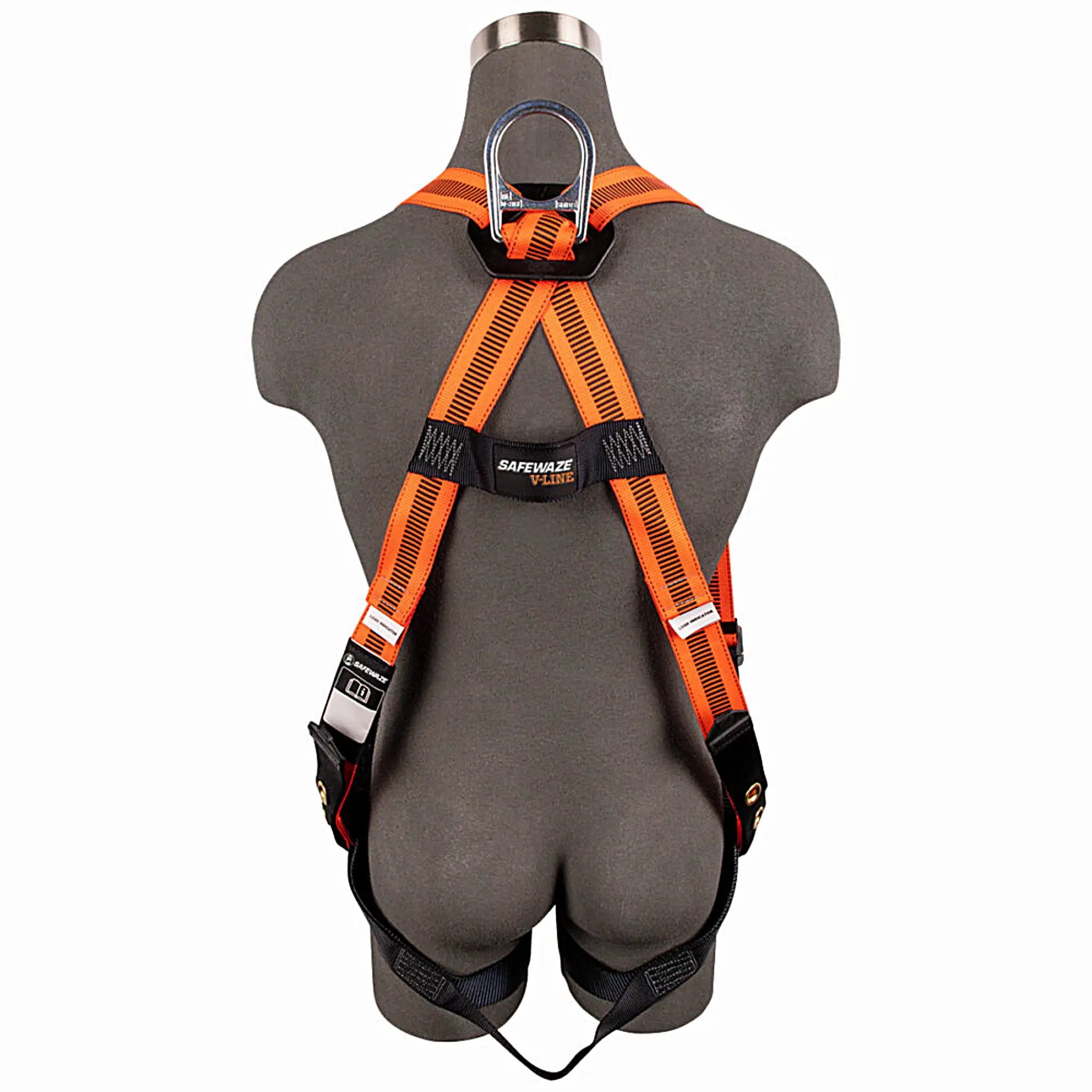 Safewaze FS99280-E V-Line Full Body Harness, Universal, 1D, MB Chest/Legs, Back View_1