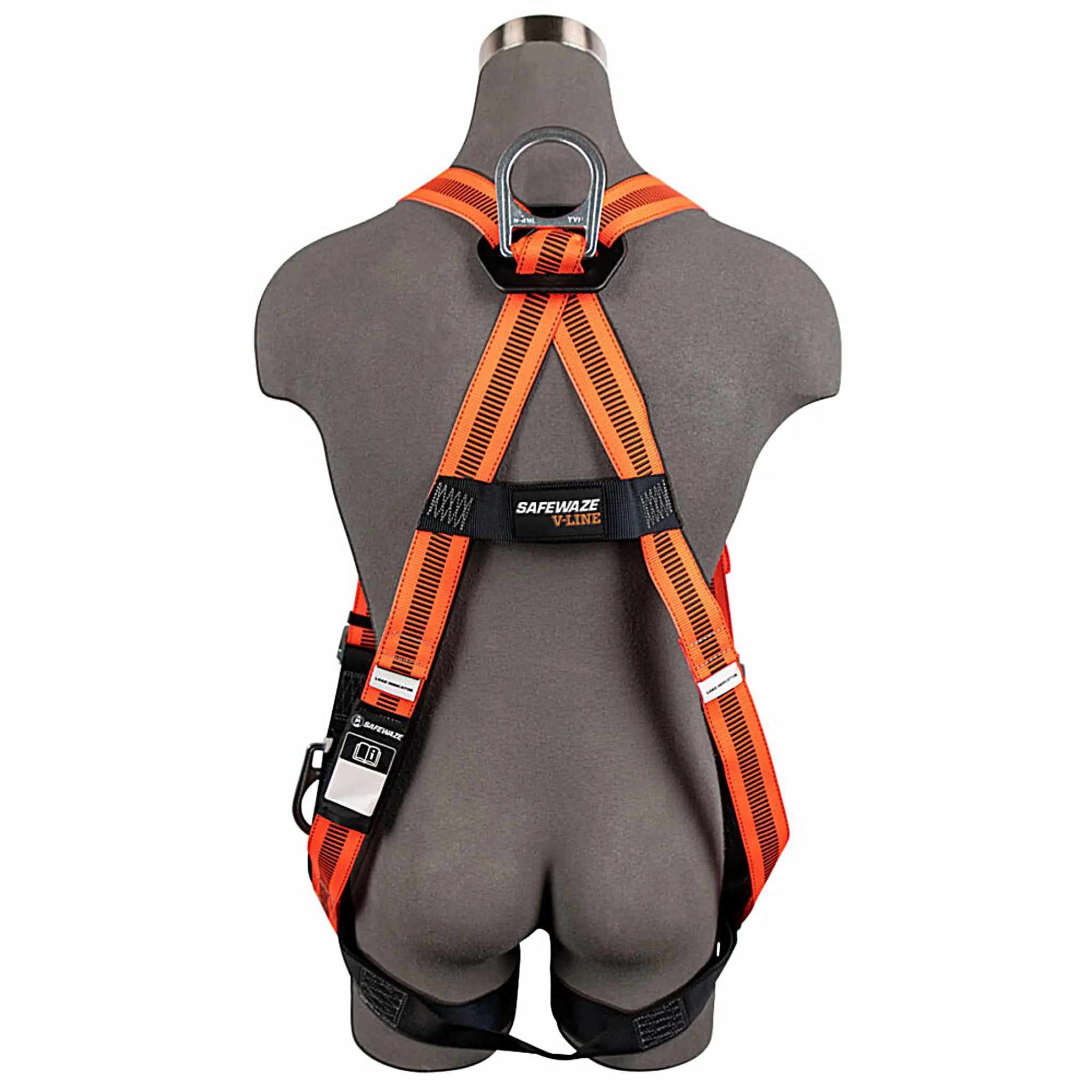 Safewaze FS99281-EFD V-Line Full Body Harness, Universal, 3D, MB Chest, FD, MB Legs, back_image_1