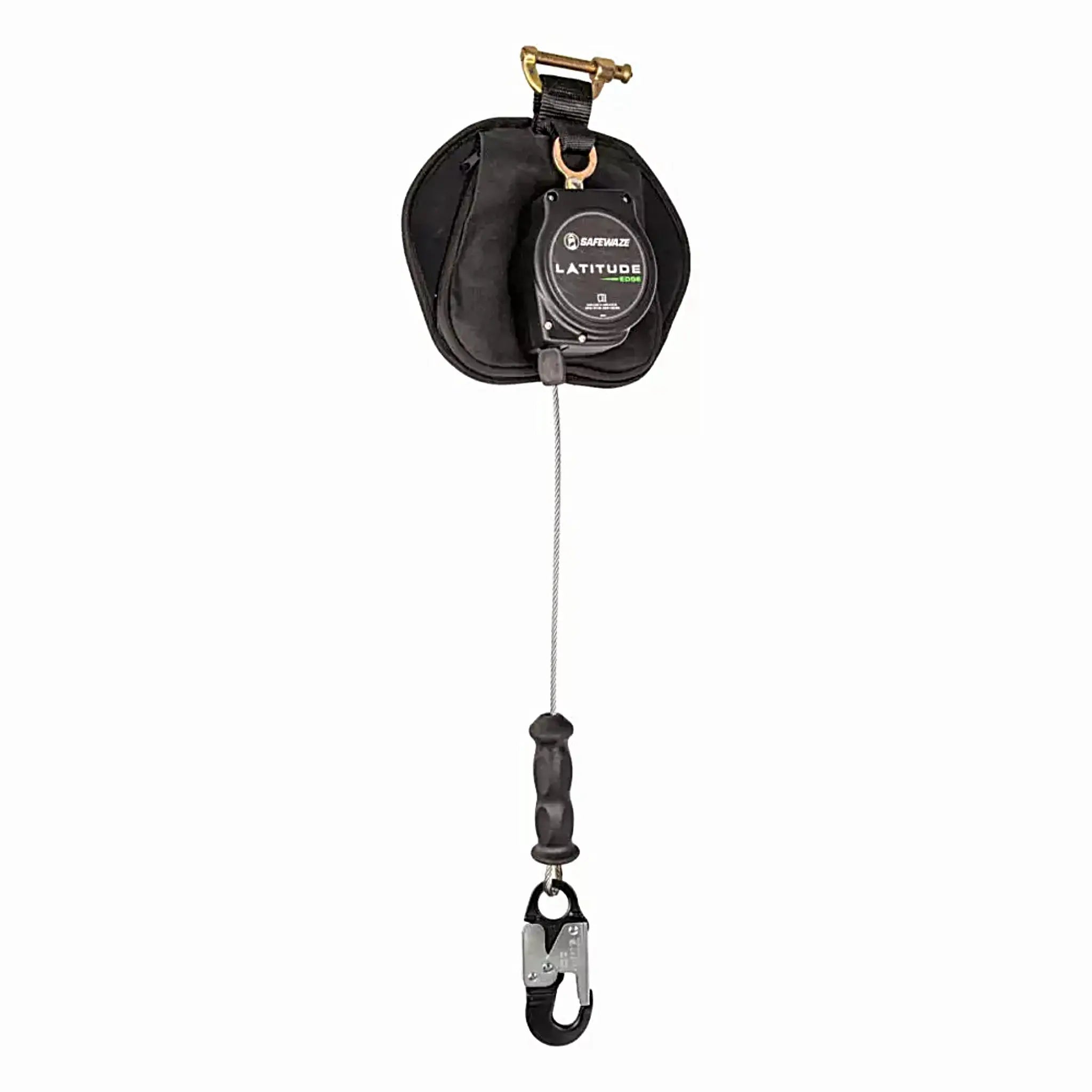 Safewaze SW8008-11LE-ALU Latitude Edge 11' Single Cable SRL-P: Alu Snap Hook, Front View