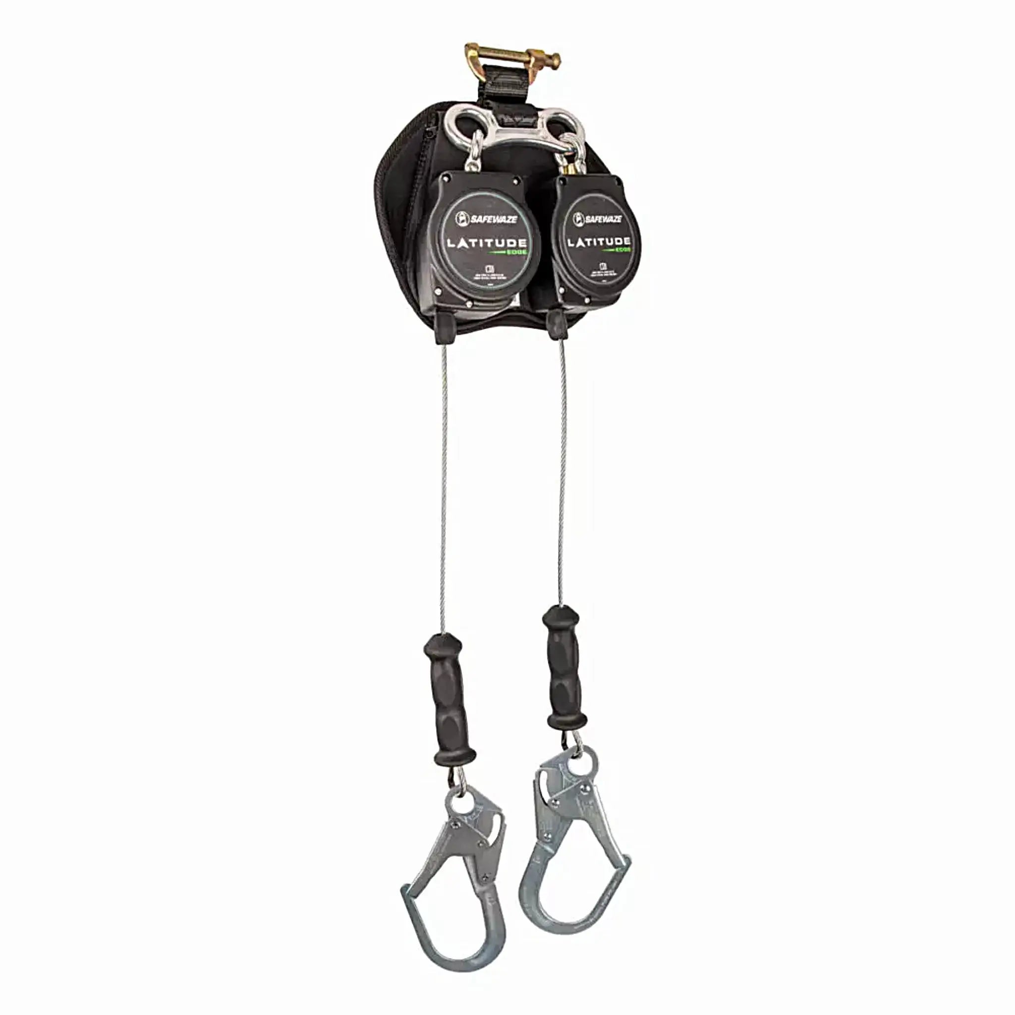 Safewaze SW8008-11LE-RBHDL Latitude Edge 11' Dual Cable SRL-P: Rebar Hooks, Front View