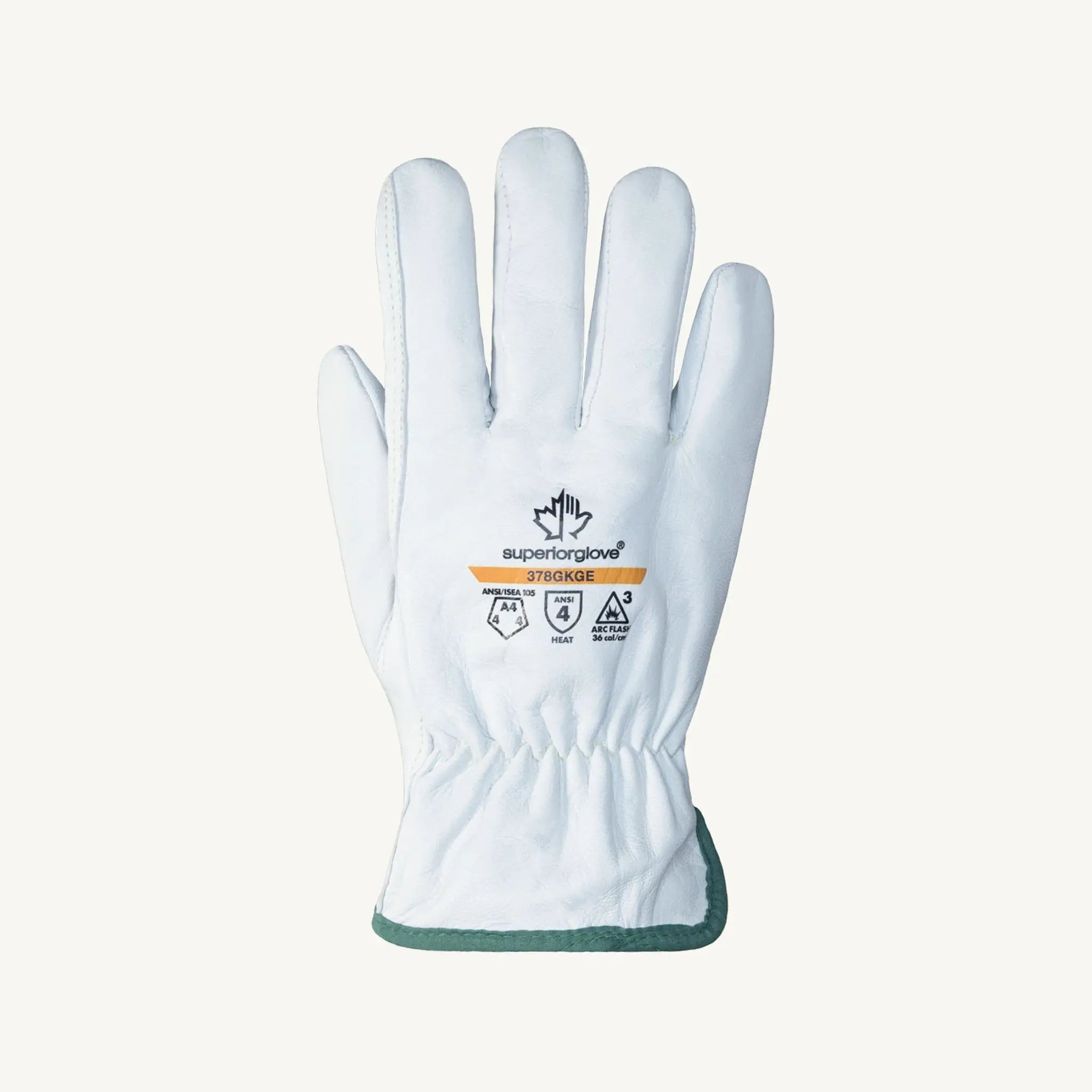 Superior Glove Works Endura 378GKGE-L Arc Flash-Rated Level 3 Goatskin Gloves, 36 cal, Large, 1 Pair, Back