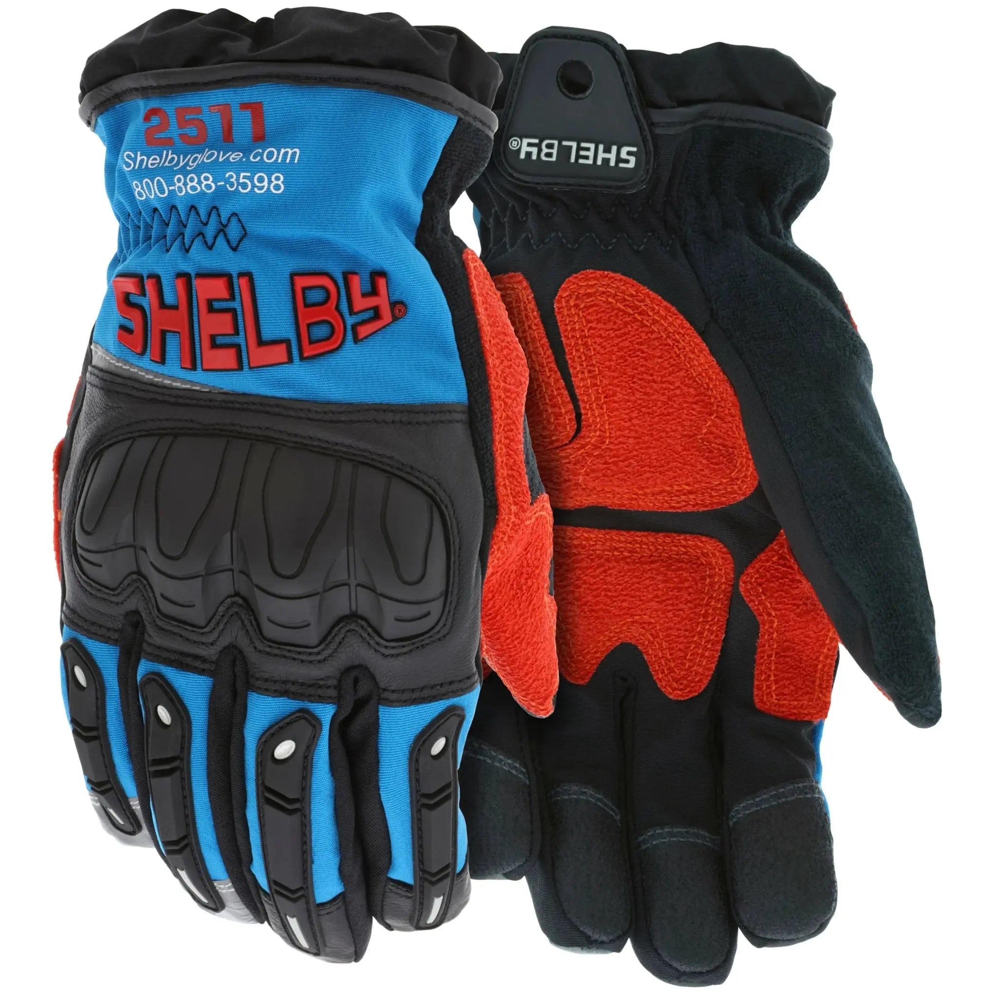 Shelby 2511 Barrier Xtrication Glove, Gauntlet Cuff, Blue, 1 Pair, Main Image