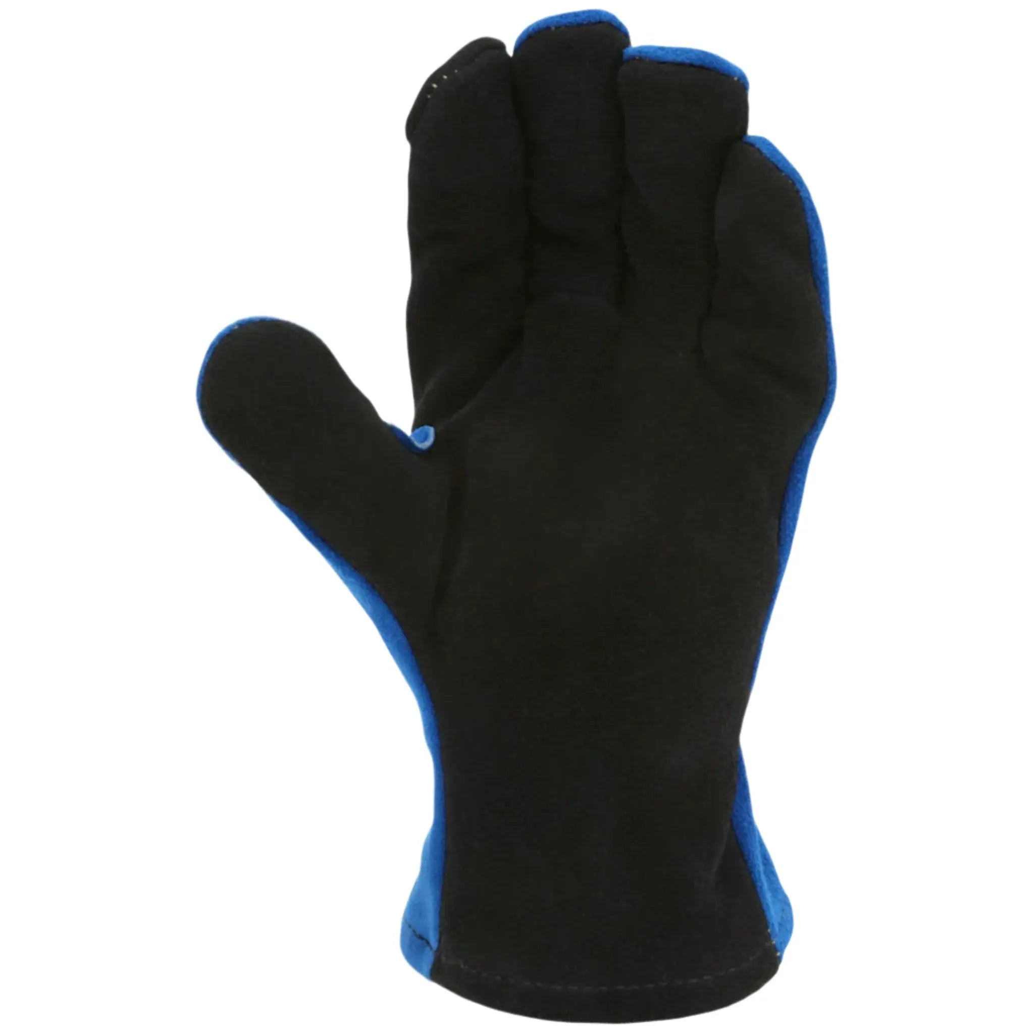 Shelby 5013 Cowhide w/o wristlet, Fed, Cal-Osha Glove, Blue/Black, 1 Pair, Palm View