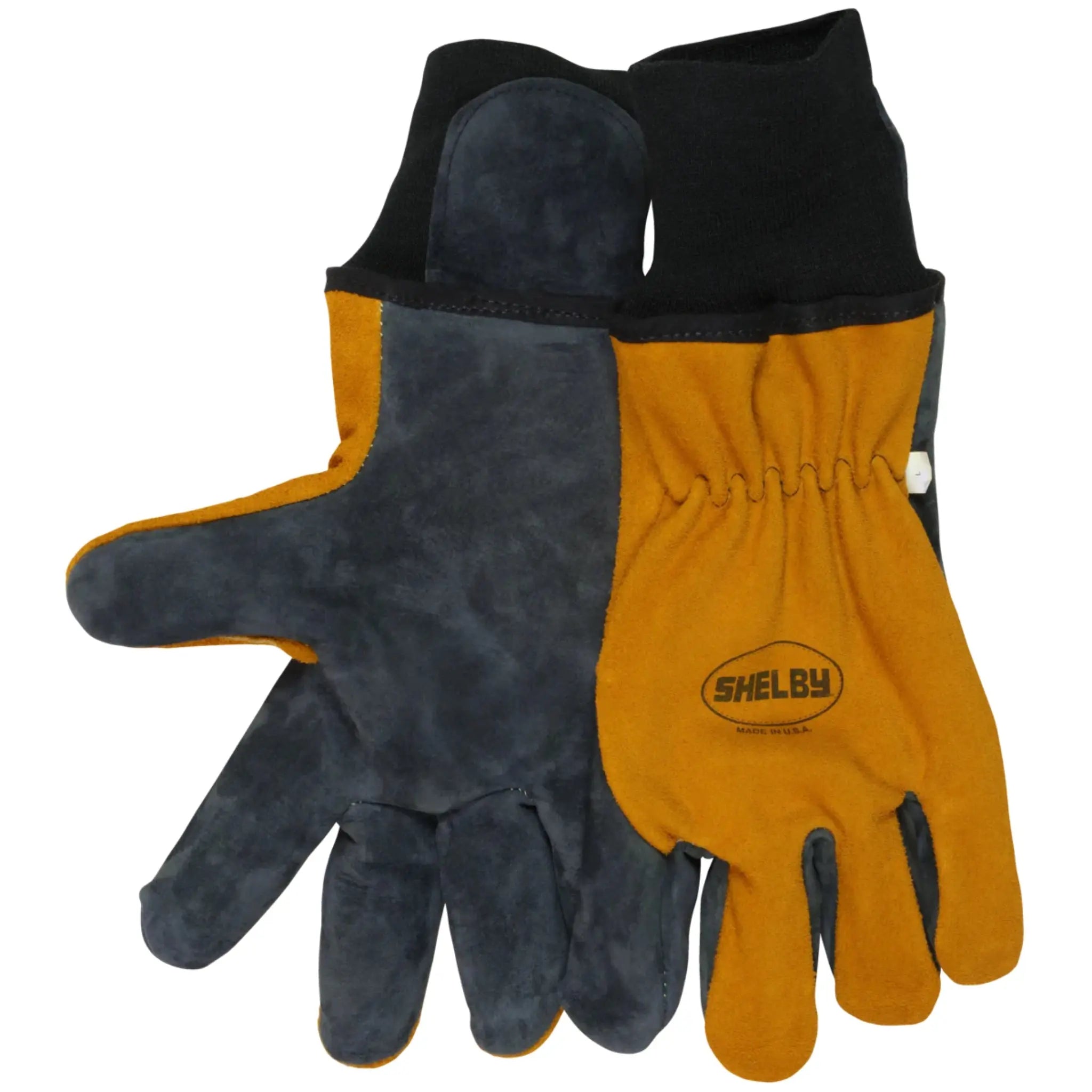 Shelby 5225 Pigskin w/wristlet, NFPA Glove, Gold/Black, 1 Pair, Main Image