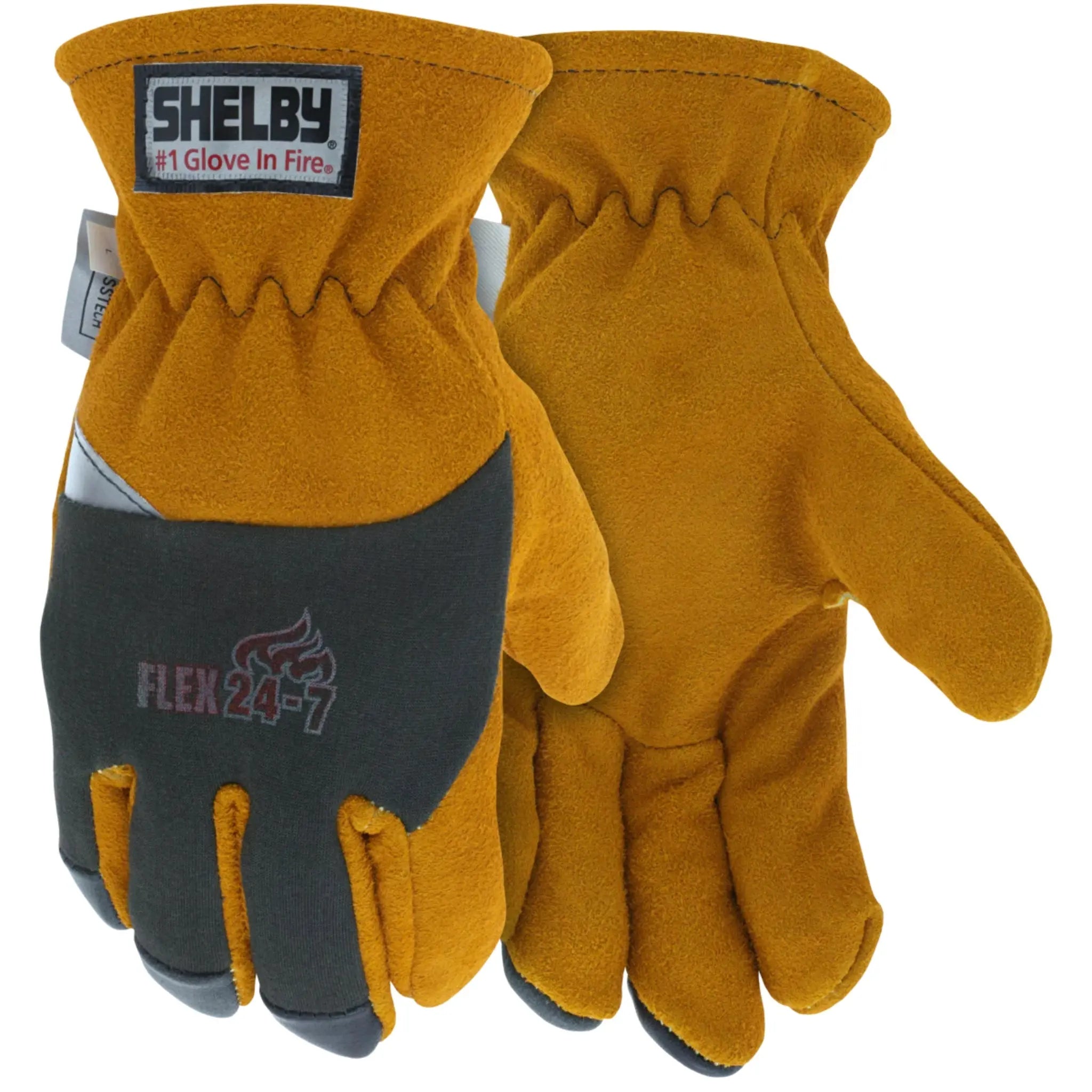 Shelby 5285 CrossTech Grip Glove without Wristlet NFPA, Gold, 1 Pair, Main Image