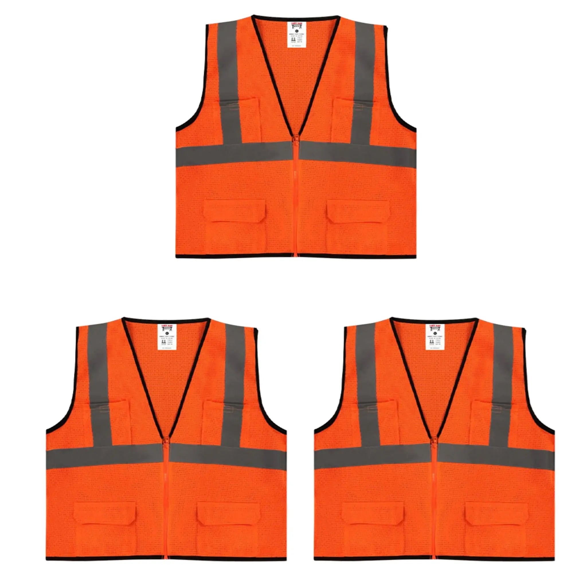 Safety Main 05EAMO Economy Vest, Class 2, All Mesh, Hi-Vis Orange, Main Image