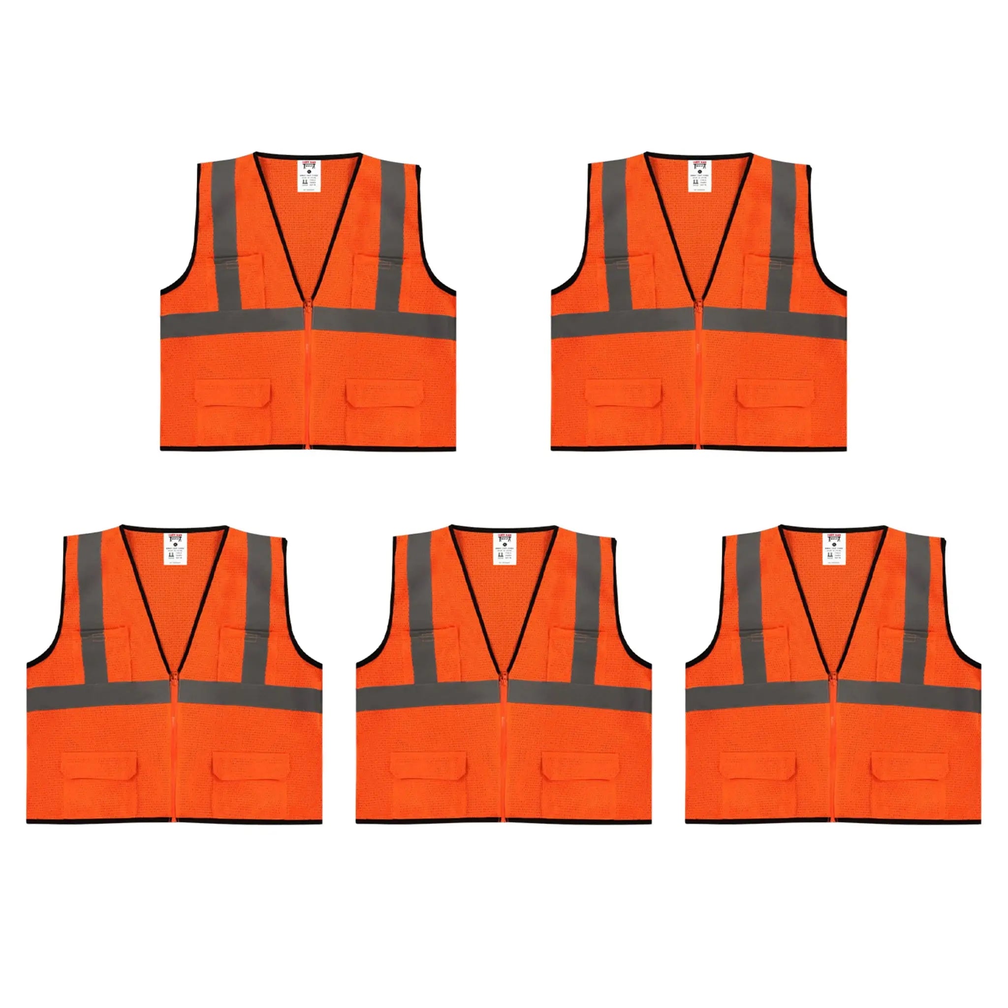 Safety Main 05EAMO Economy Vest, Class 2, All Mesh, Hi-Vis Orange, Main Image