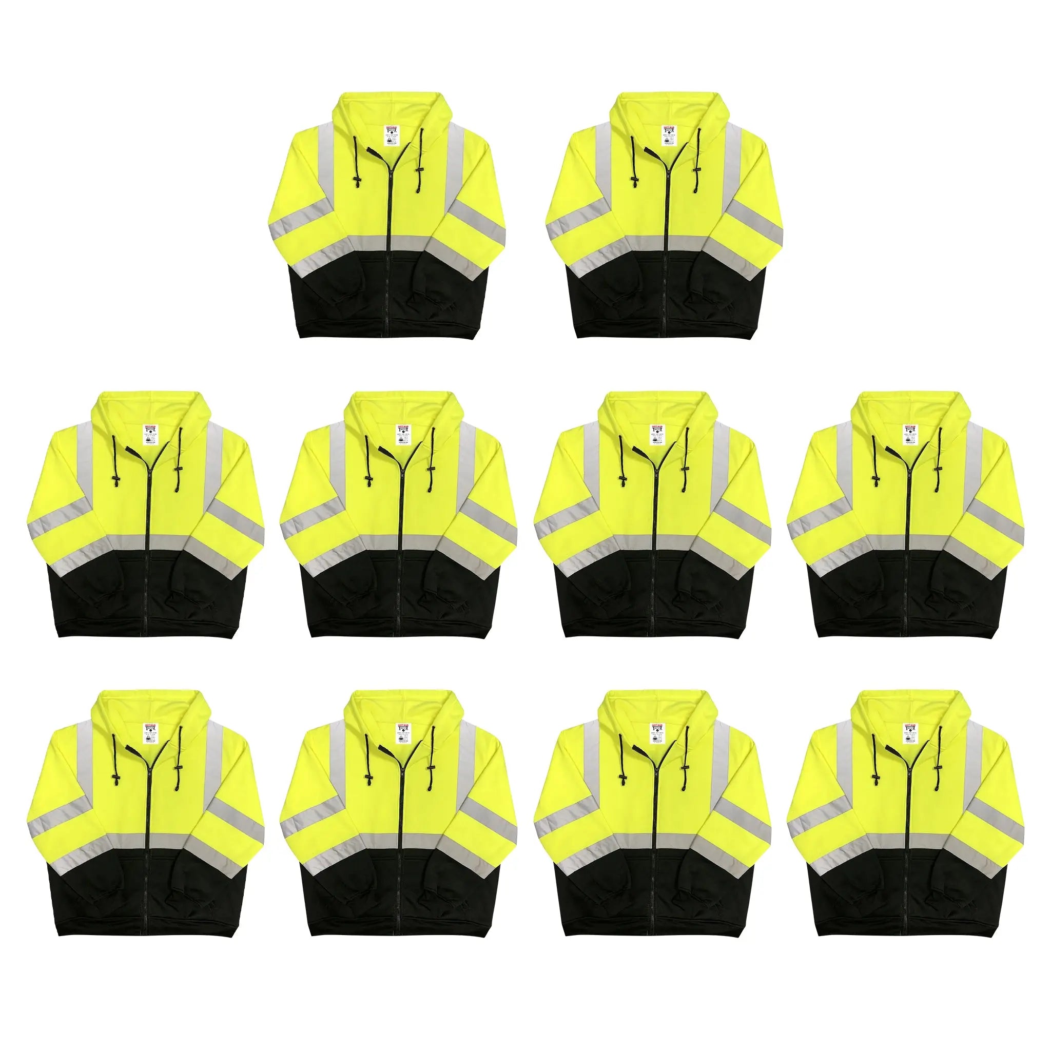 Safety Main 05LWJYB Lightweight Jacket, Class 3, Hi-Vis Yellow with Black Bottom, Main Image
