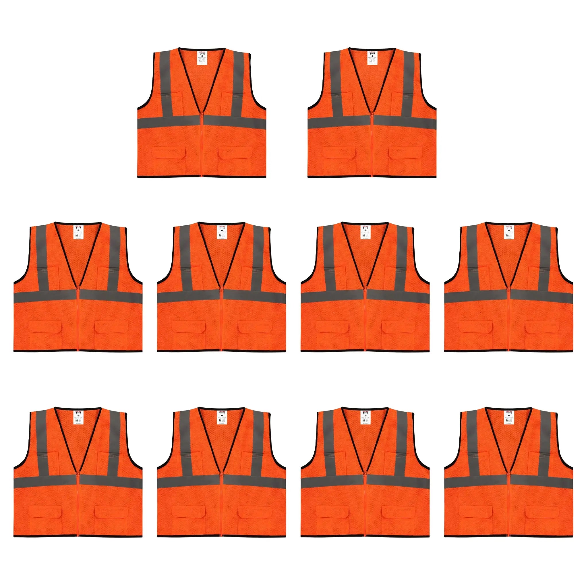 Safety Main 05EAMO Economy Vest, Class 2, All Mesh, Hi-Vis Orange, Main Image
