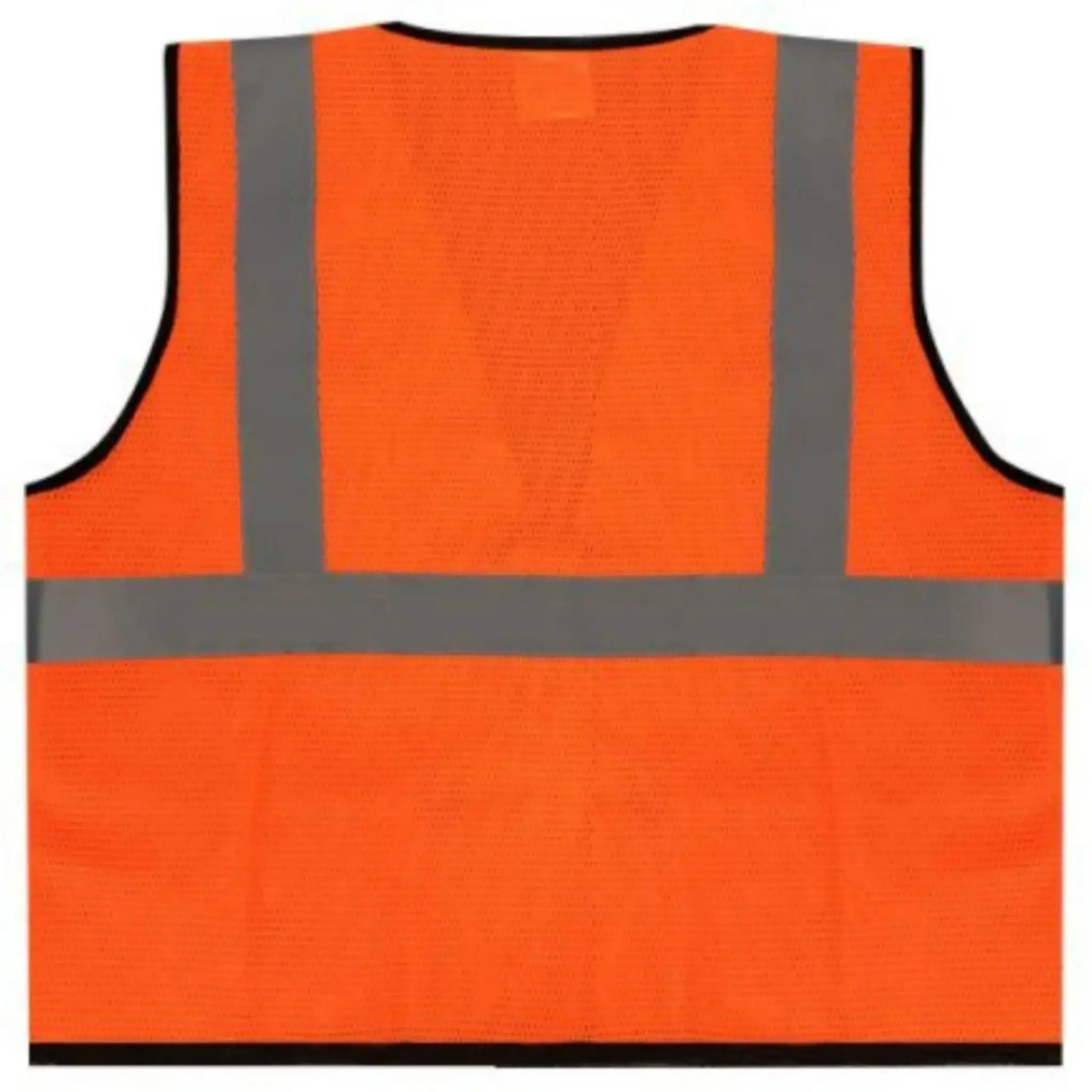 Safety Main 05EAMO Economy Vest, Class 2, All Mesh, Hi-Vis Orange, Back View