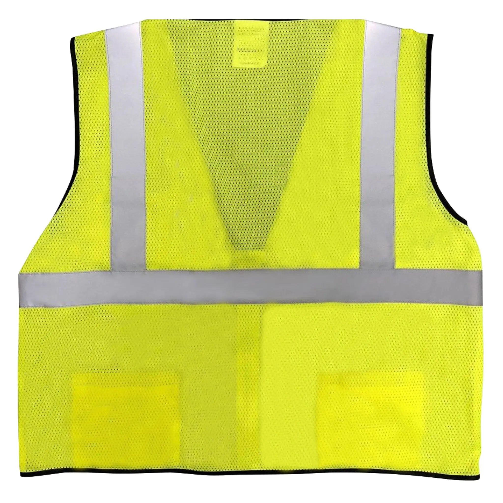 Safety Main 05EAMYZ Economy Vest, Class 2, All Mesh, Hi-Vis Yellow, Back View