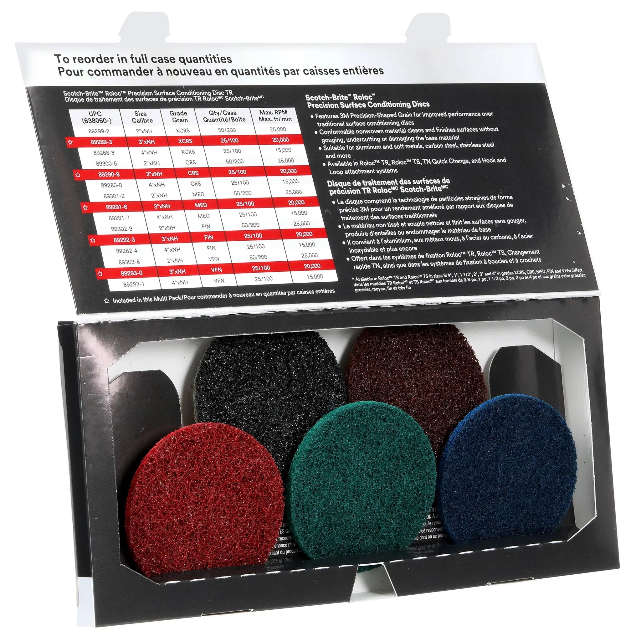 Scotch-Brite Roloc Precision Surface Conditioning Disc PN-DR TR 3 in Multi-Grade, 1 Each