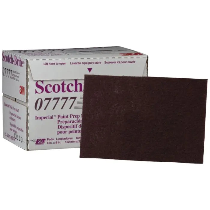 Scotch-Brite™ Paint Prep Scuff Hand Pad 07777 Maroon, 20 pads per box 3 boxes per case