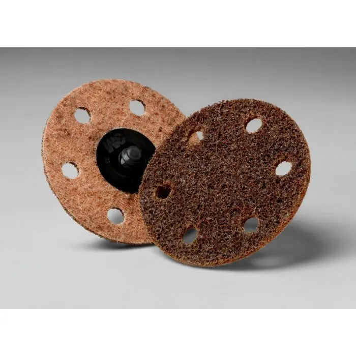 Scotch-Brite™ Roloc™ Surface Conditioning D/F Disc, TR, 3 in x NH 6 Holes A CRS, 25 per inner, 100 per case