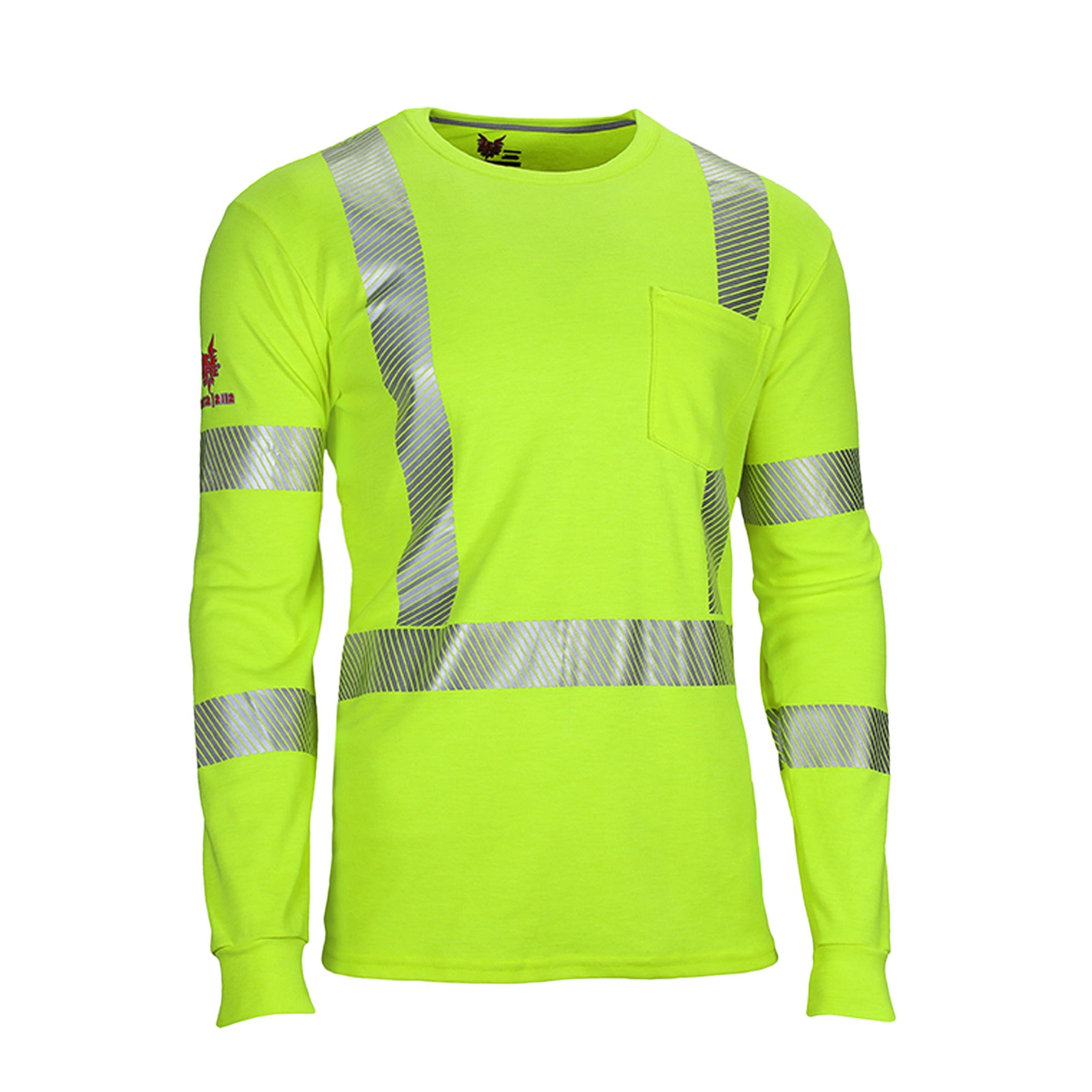 National Safety Apparel DRIFIRE TEEY2LSPC3 FR Hi-Vis Dual Hazard Long Sleeve T-Shirt Class 3-main-Image