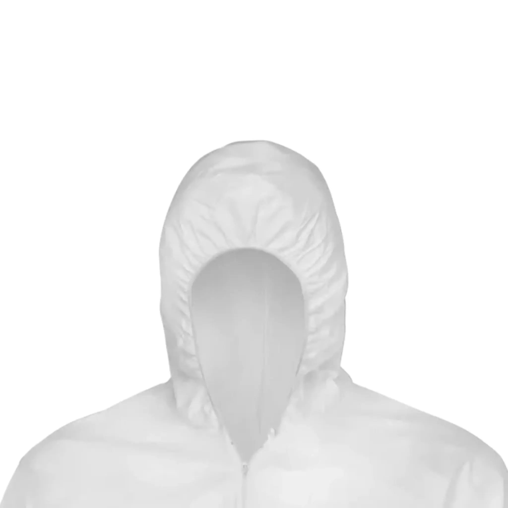 Lakeland MicroMax NS MNSA414 ANSI Pattern Disposable Coveralls with Attached Hood, Non-Skid Boots, Serged Seam, Zipper Close, White, Case of 25