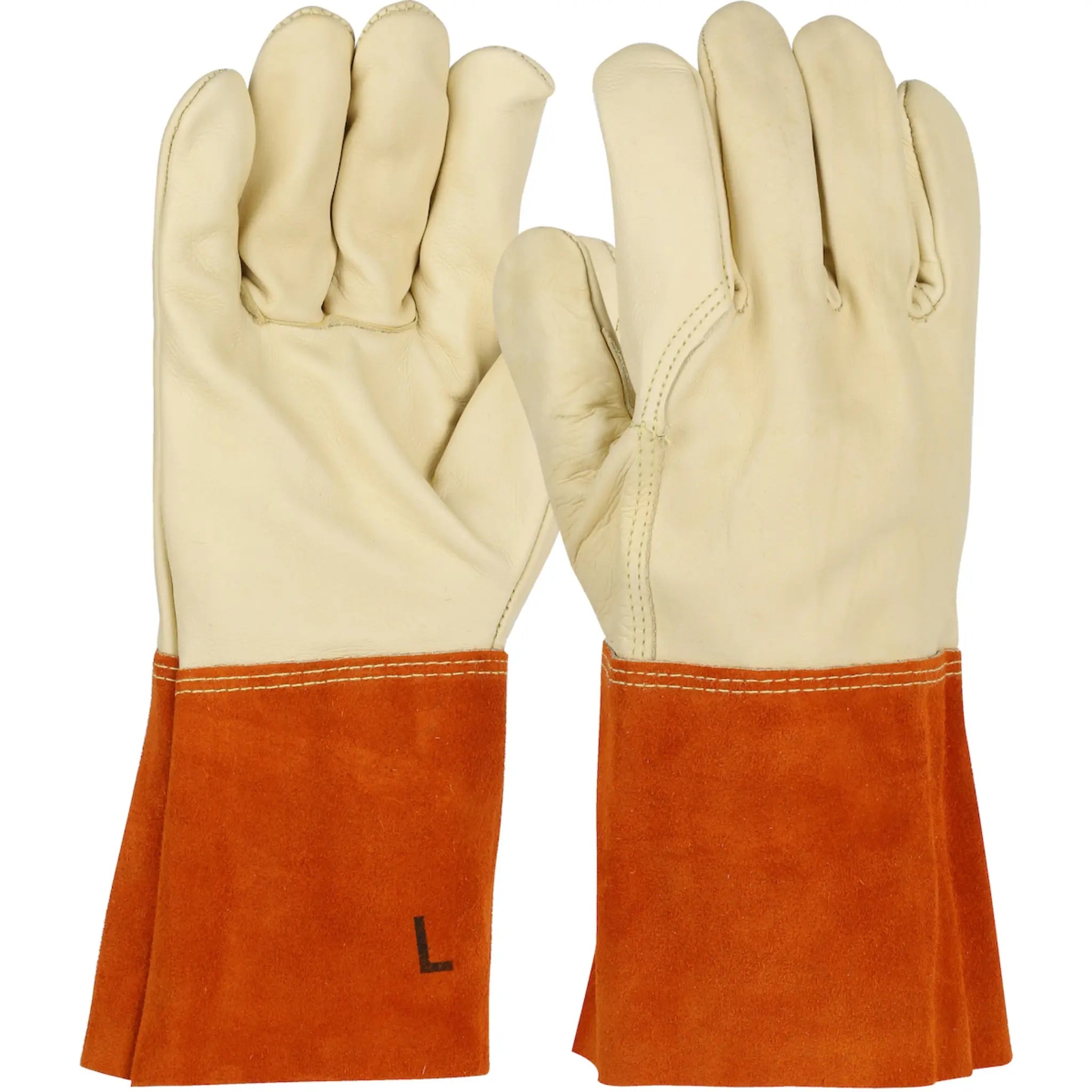 PIP Ironcat 6000 Premium Cowhide Mig Welders Glove with Dupont Kevlar Stitching, Red, Main Image