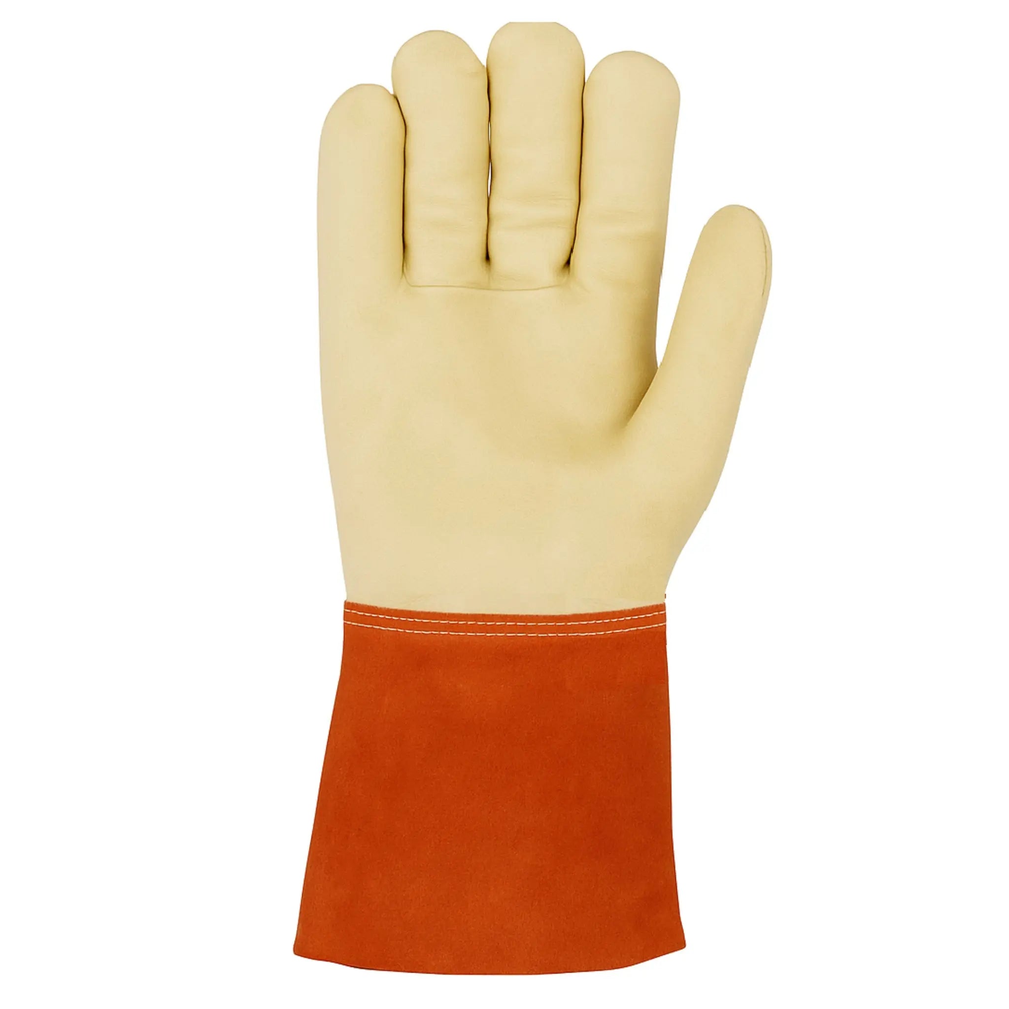PIP Ironcat 6000 Premium Cowhide Mig Welders Glove with Dupont Kevlar Stitching, Red, Palm