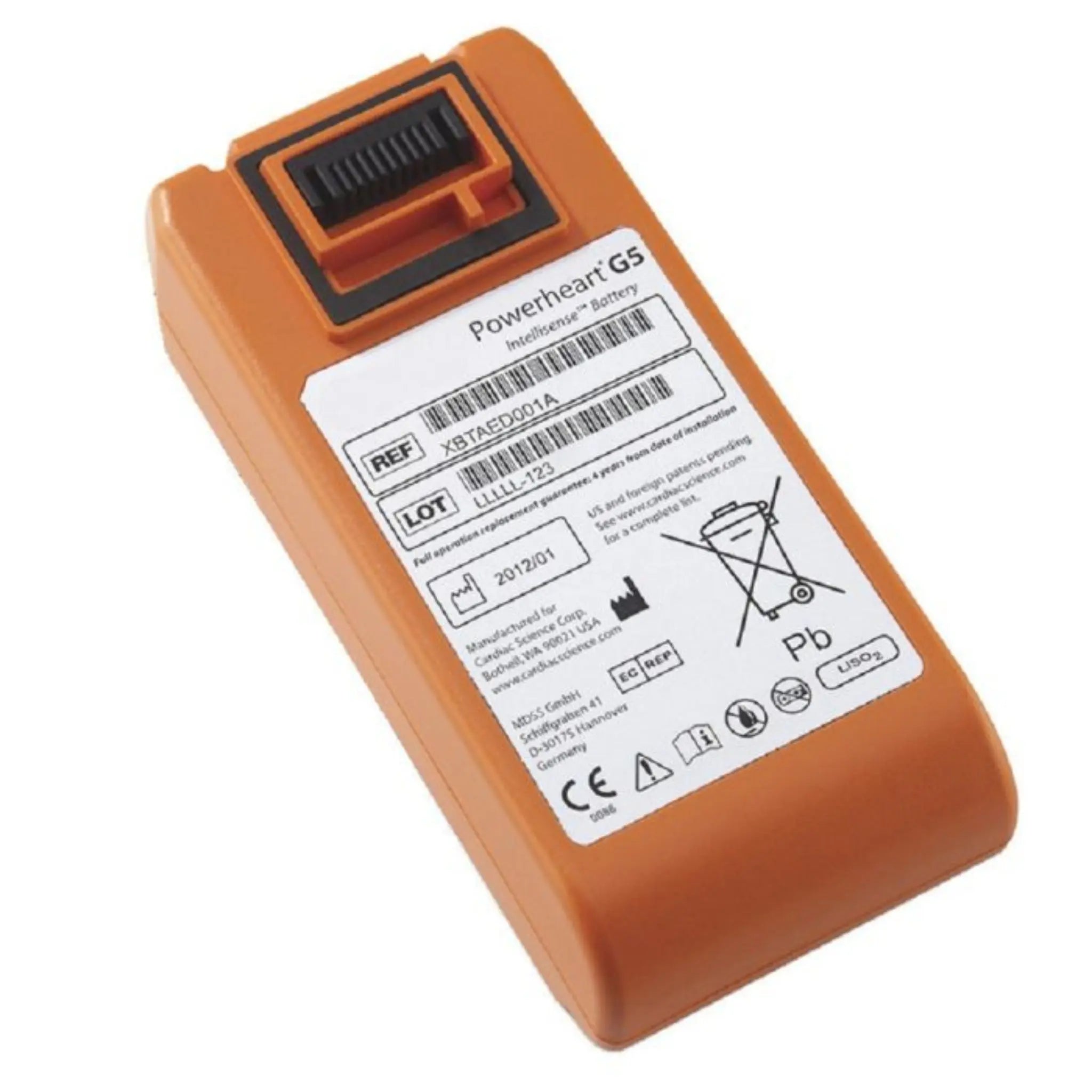 Zoll Powerheart XBTAED001A G5 AED Intellisense Battery, Orange, One Size, 1 Each, Image 2